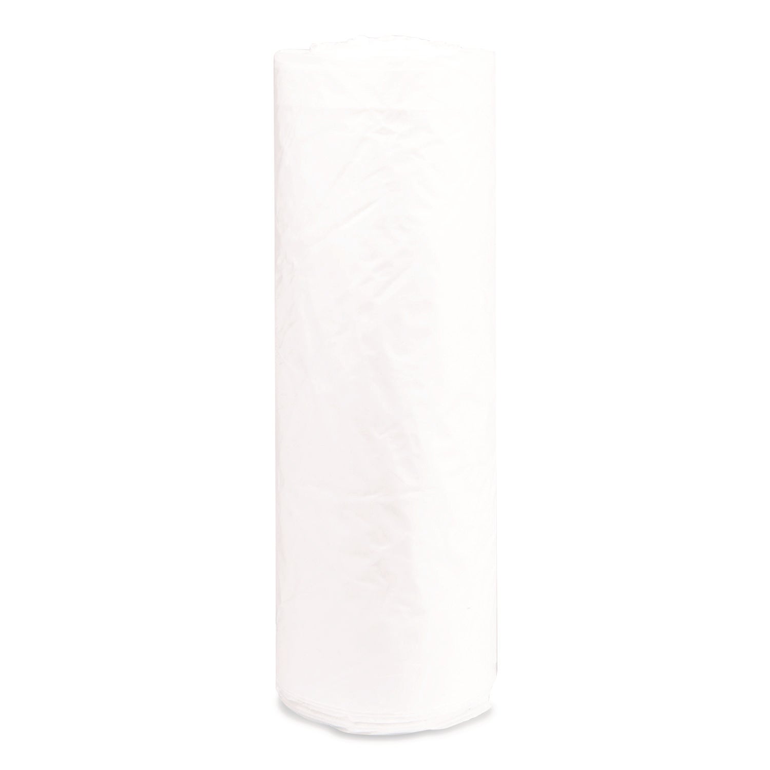 Institutional Low-Density Can Liners, 33 gal, 0.8 mil, 33" x 39", Natural, Interleaved Roll, 25 Bags/Roll, 6 Rolls/Carton