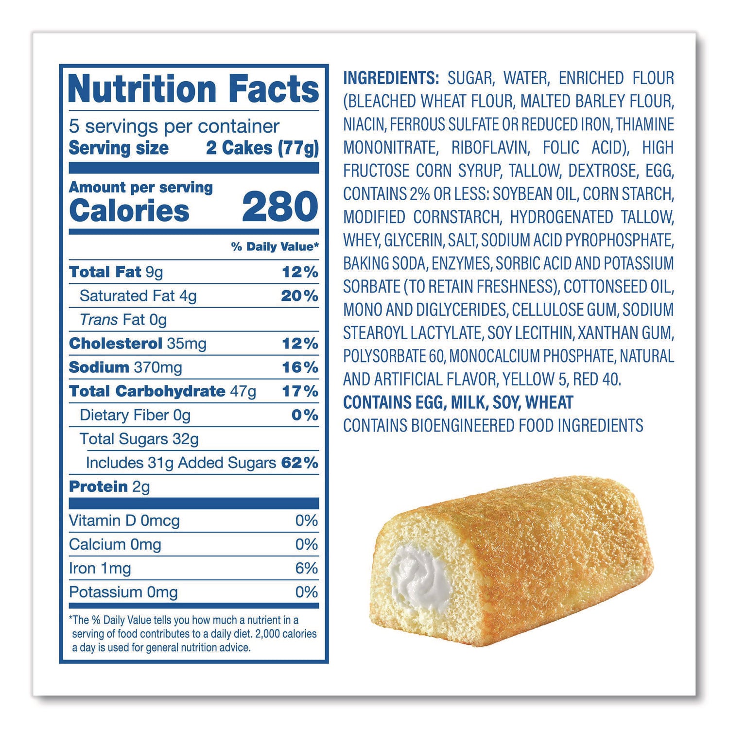 Twinkies, Vanilla, 1.36 oz Individually Wrapped, 10/Pack, 3 Packs/Carton