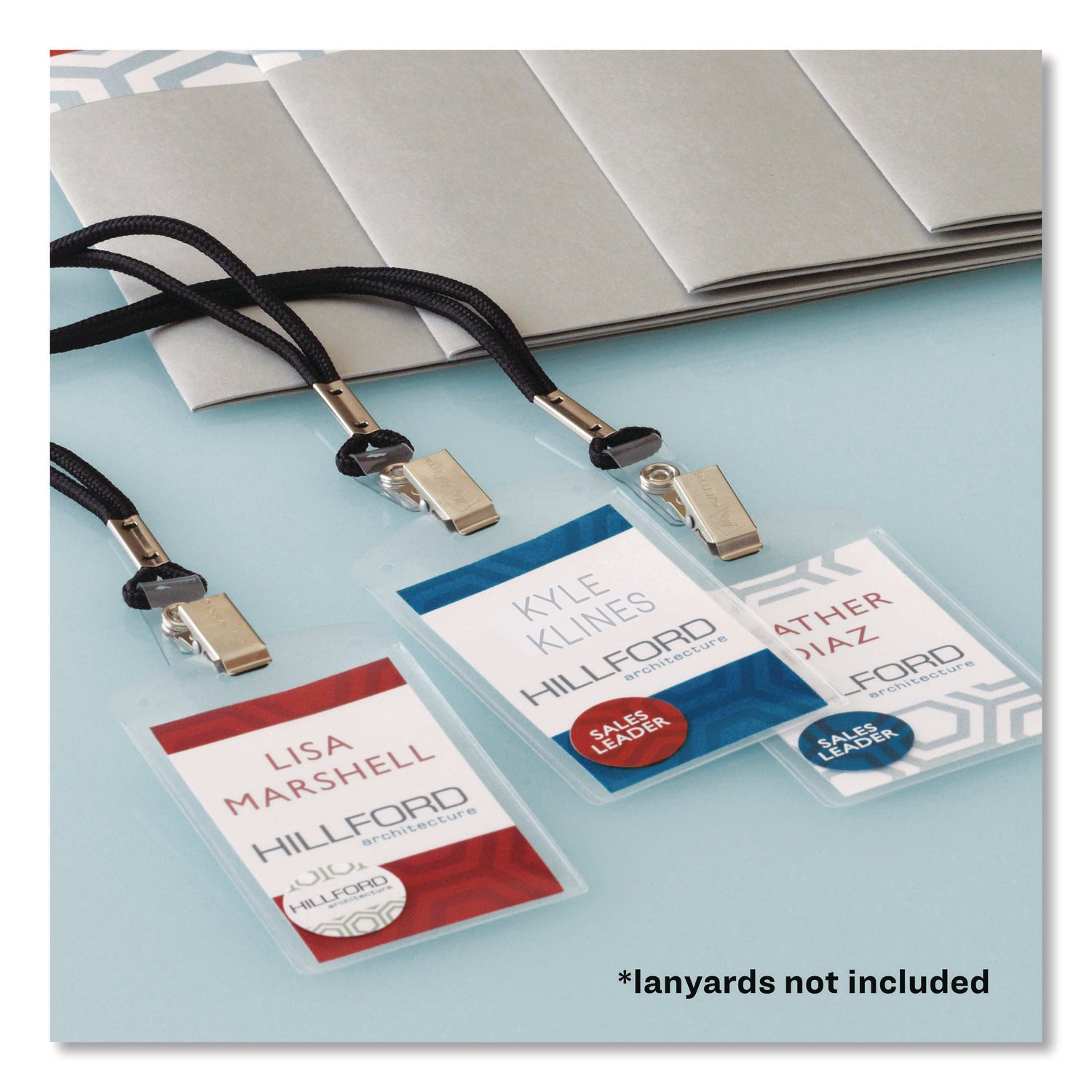 Heavy-Duty Badge Holders, Portrait, 4" x 3", 25 Holders