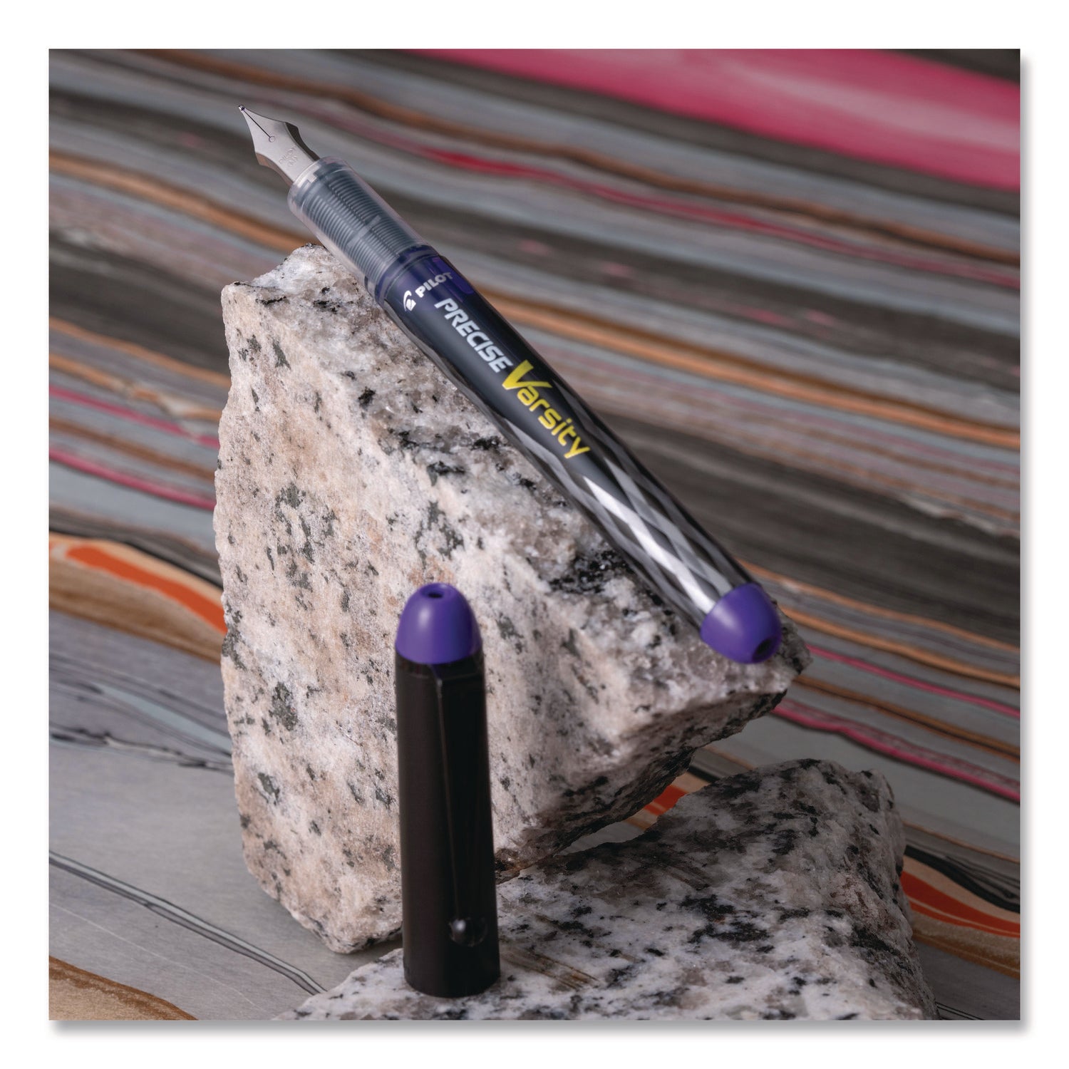 Pilot Varsity Disposable Fountain Pens - Medium Pen Point - Purple Ink - Water Based - 1 Each