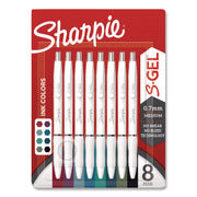 Sharpie S-Gel Pens, 0.7 mm, Assorted Ink, Gel-Based, 8 Pack
