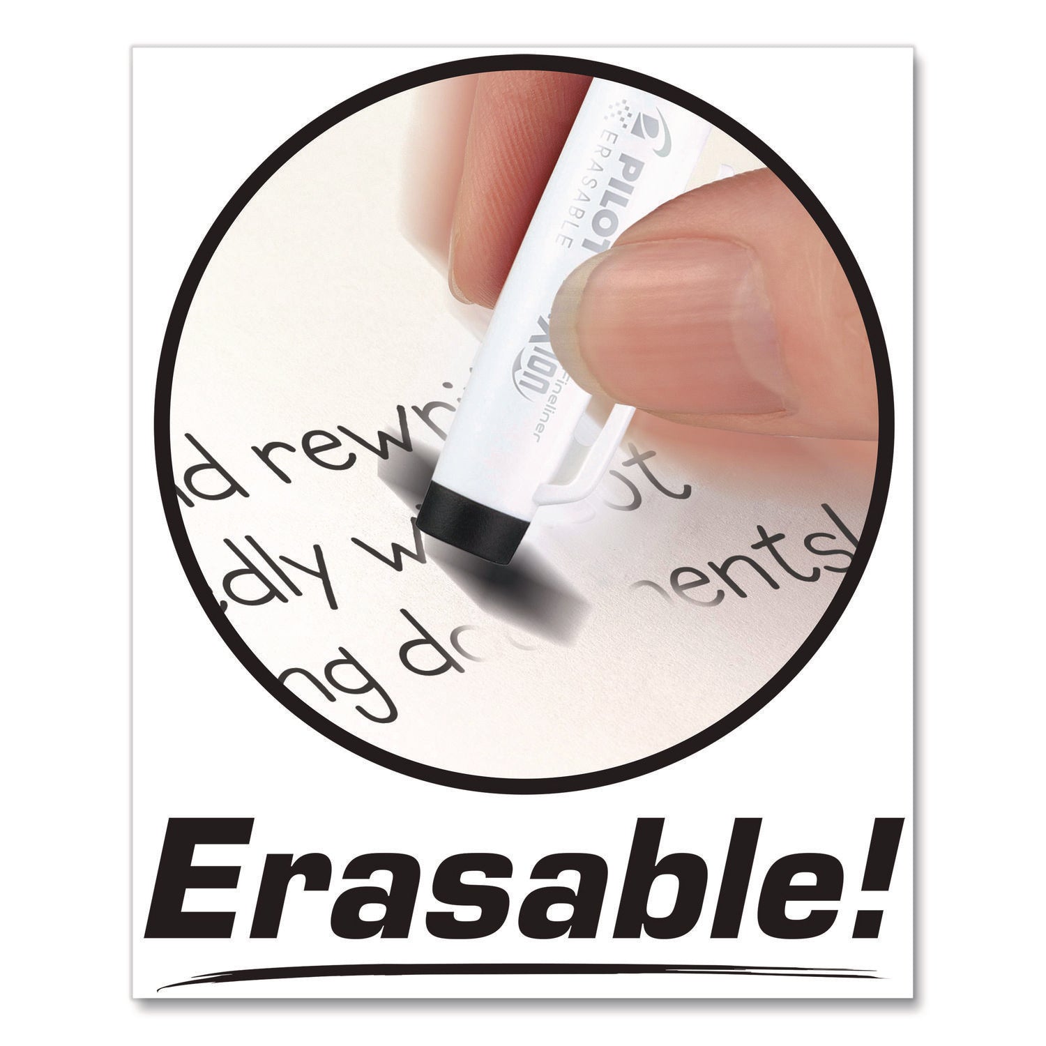 Pilot Erasaable Marker Pens - 0.7 mm Fine Pen Point - Erasable - Assorted Ink - Gel-based - Document - 12 / Set
