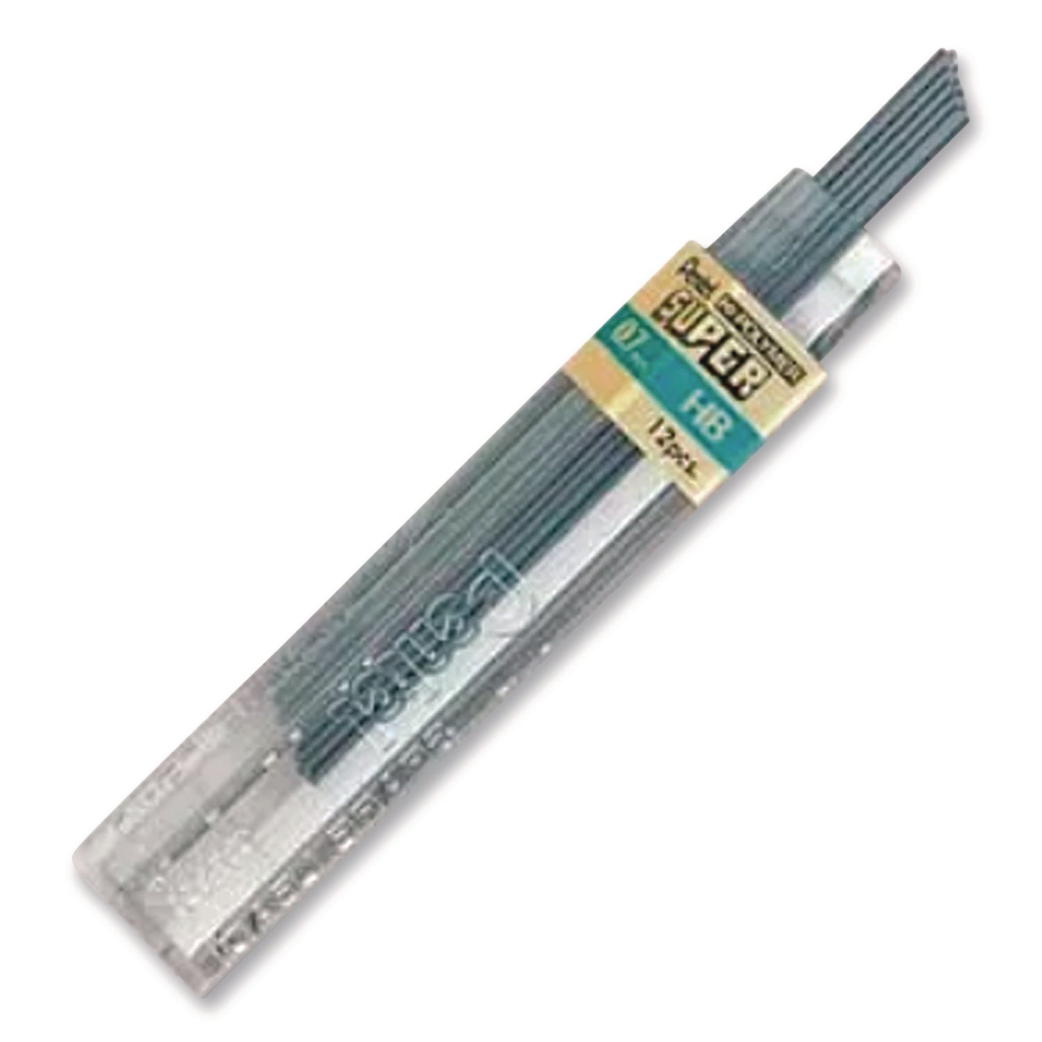 Pentel Super Hi-Polymer Lead Refills for Mechanical Pencils, 12 Leads Per Tube, HB Grade, Standard Lead for Everyday Use, 0.7mm Medium Point, 50-HB