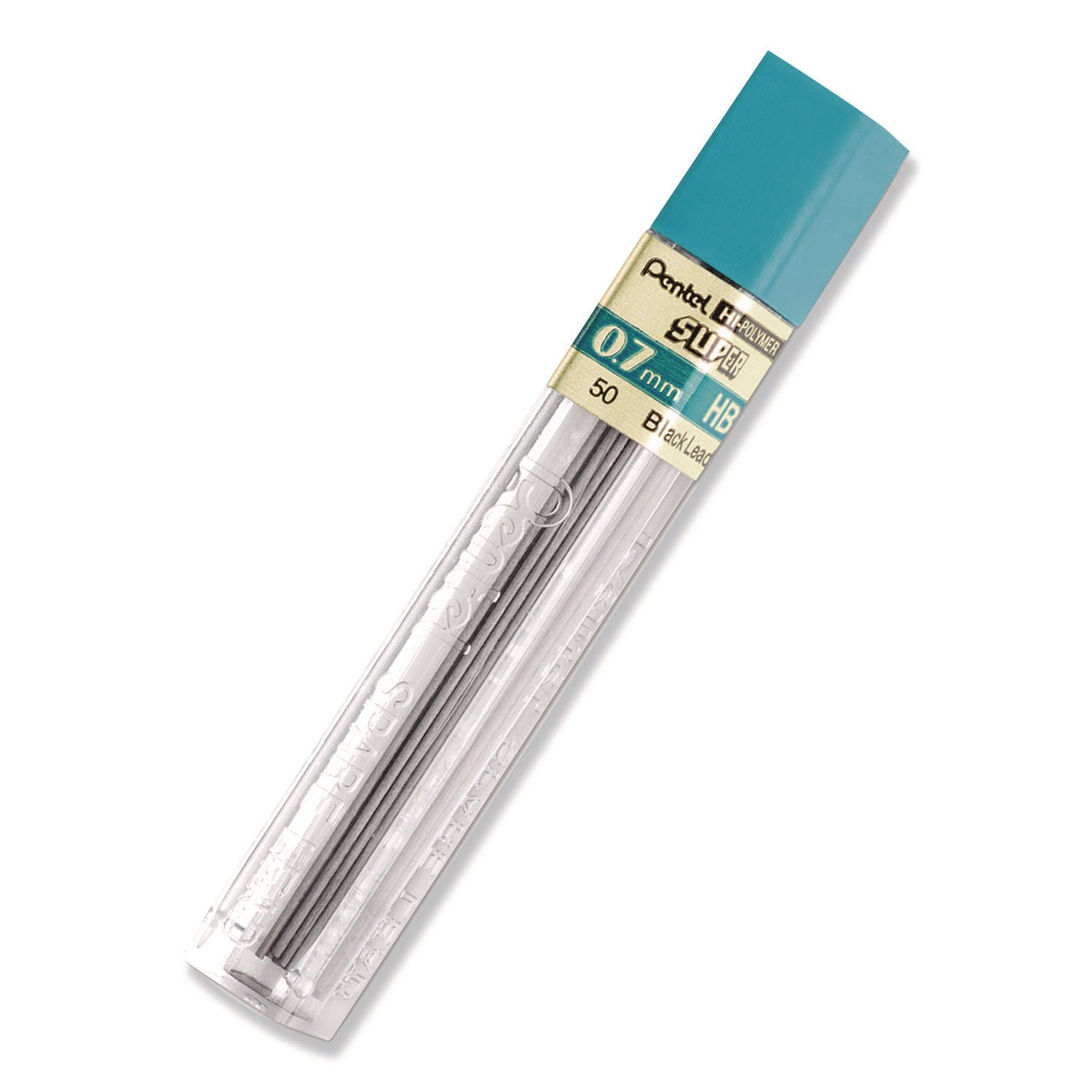 Pentel Super Hi-Polymer Lead Refills for Mechanical Pencils, 12 Leads Per Tube, HB Grade, Standard Lead for Everyday Use, 0.7mm Medium Point, 50-HB