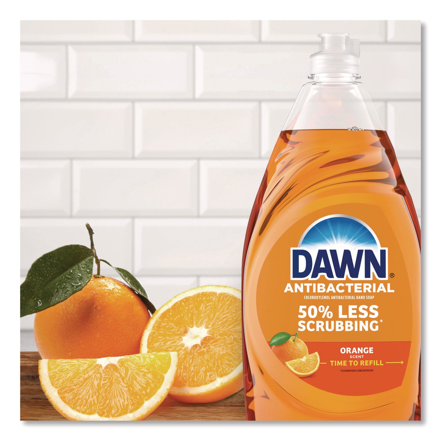 Dawn Antibacterial Dish Soap, Citrus Scent, 30.8 fl oz, Orange, Residue-Free, Streak-Free, Anti-Bacterial, 1 Each