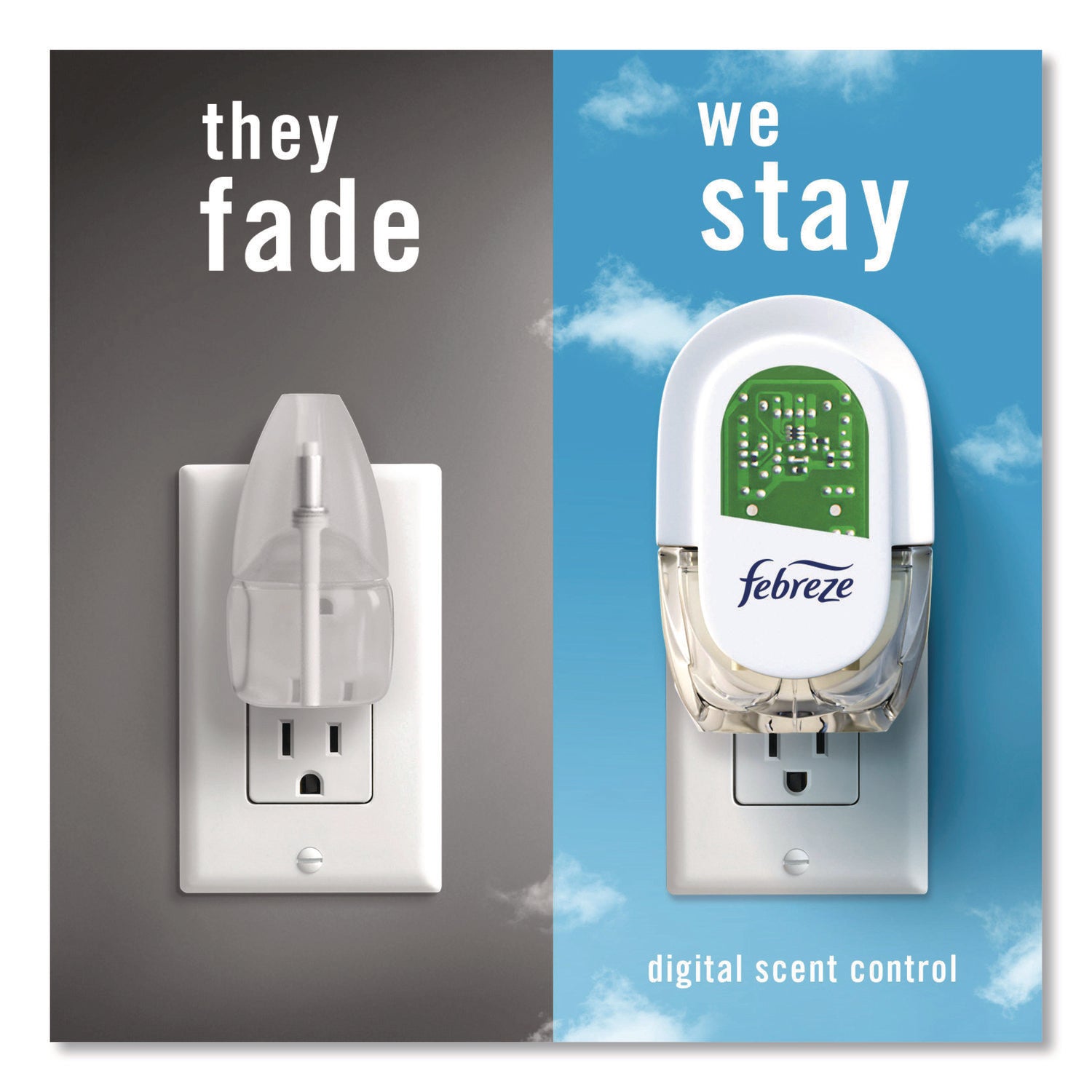 Febreze FadeDefy PLUG Air Freshener Refill, 2.63 oz, Mountain/Ocean/Rainforest Scents, 50 Day Odor Neutralizer, 3 Pack