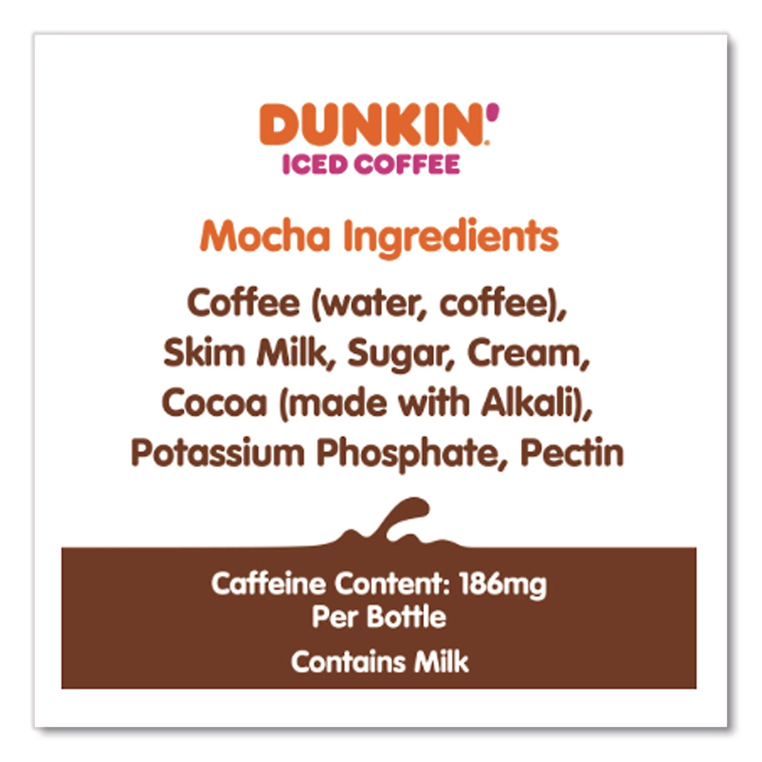 Mocha Iced Coffee Drink, 13.7 Oz Bottle, 12/carton