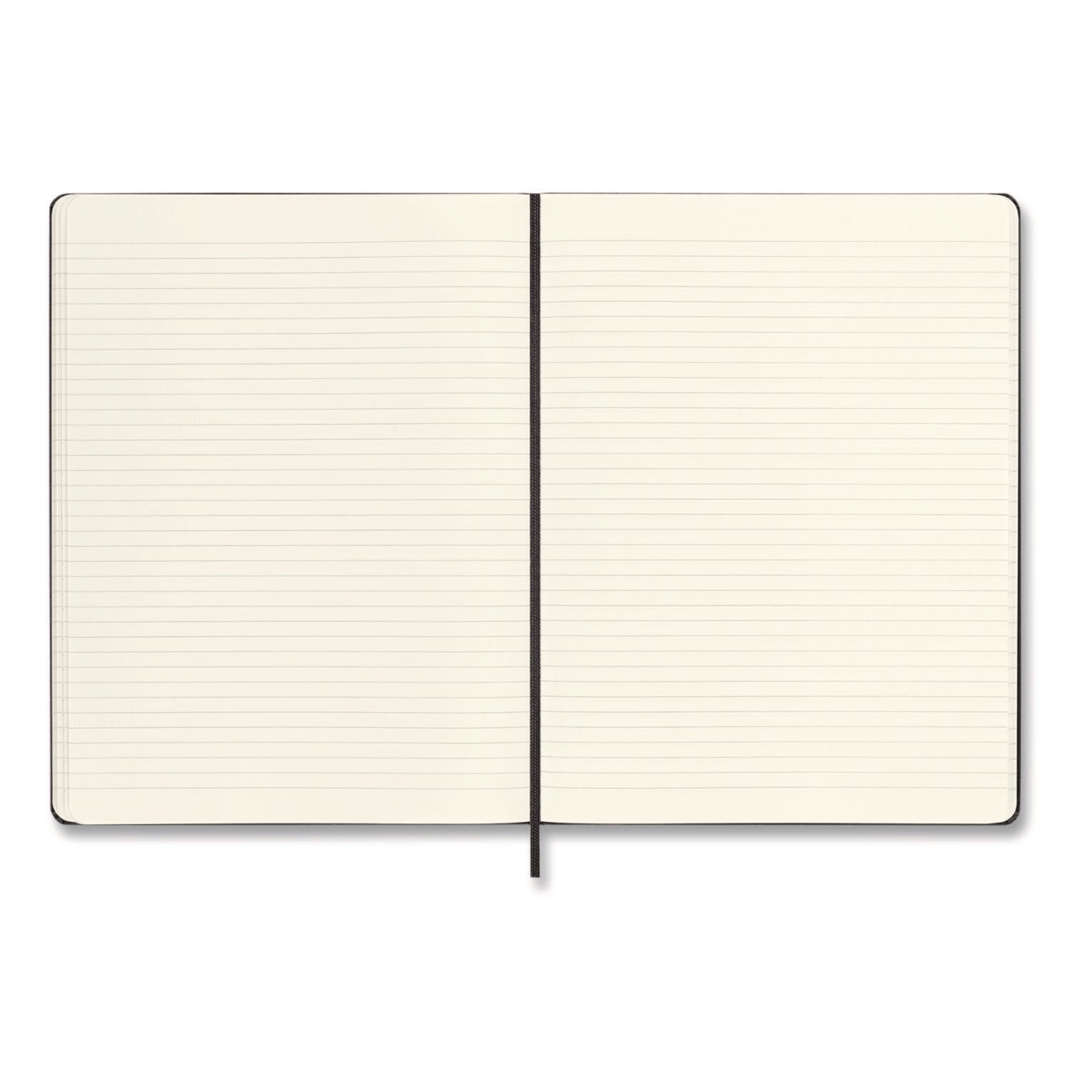 Classic Colored Hardcover Notebook, 1-Subject, Narrow Rule, Black Cover, (192) 10 x 7.5 Sheets