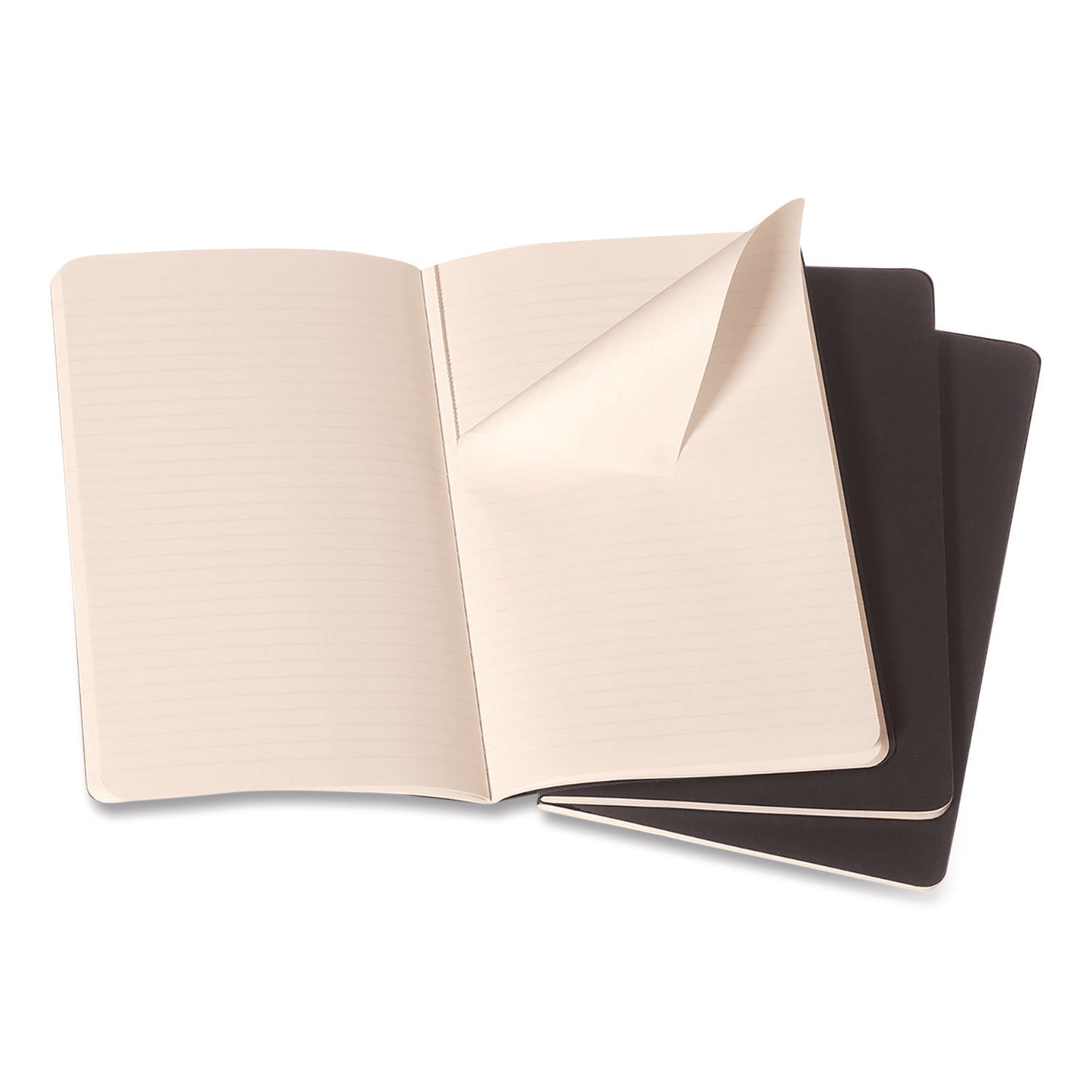 Cahier Journal, 1-Subject, Narrow Rule, Black Cover, (64) 5.5 x 3.5 Sheets, 3/Pack