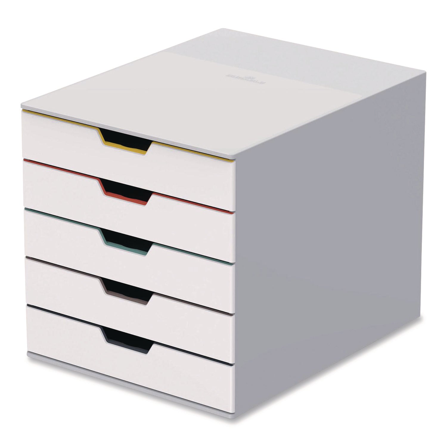 5 Drawer(s) - 11" Height x 11.50" Width x 14" Depth - Desktop - White - Plastic - 1 Each