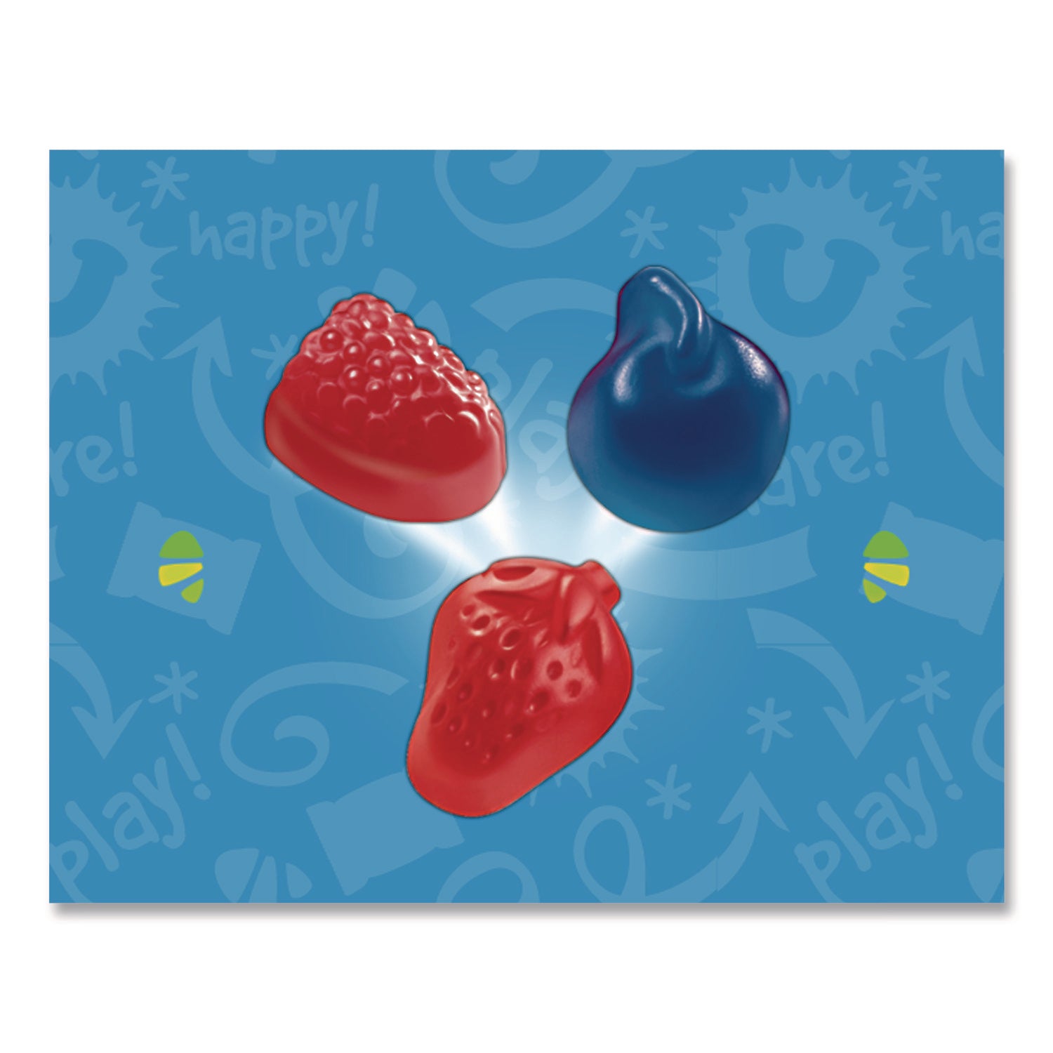 Funables Fruity Snacks, Mixed Berry, 2.5 oz Bag, 48/Carton