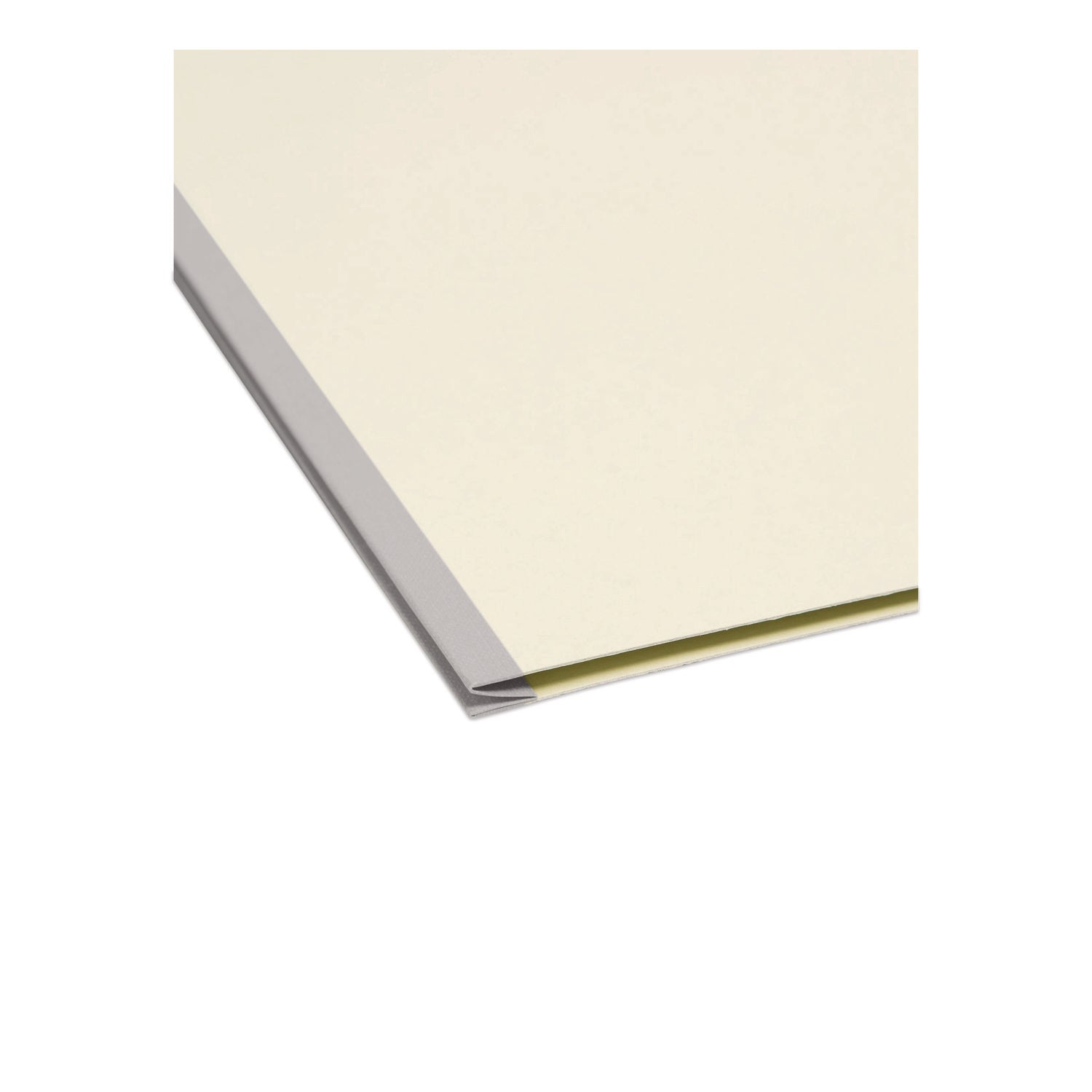 Smead 2/5 Tab Cut Letter Recycled Fastener Folder - 8 1/2" x 11" - 1" Expansion - 2 x 2S Fastener(s) - 2" for Folder - Top Tab Location - Right of Center Tab Position - 25 pt. - Pressboard - Gray, Green - 100% Recycled - 25 / Box