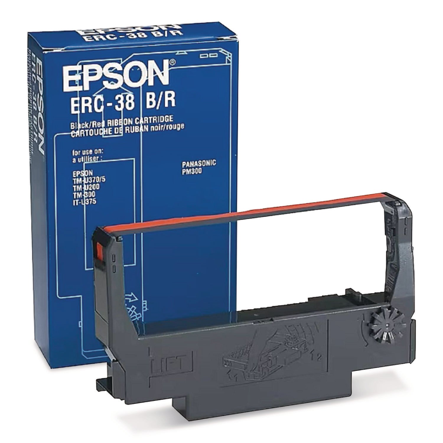 Epson Dot Matrix Ribbon Cartridge - Black/Red - 1 Each