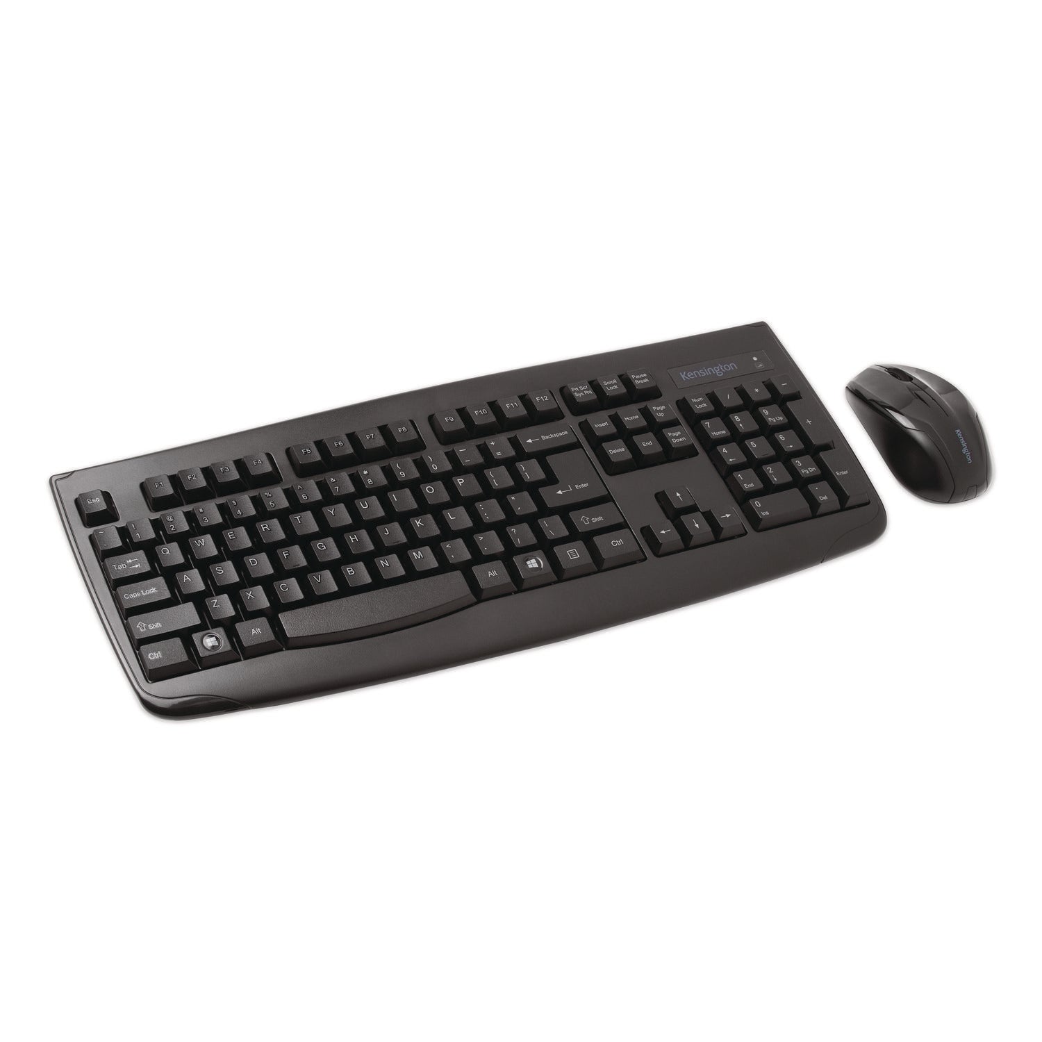 Kensington Pro Fit Wireless Desktop Set - USB Wireless Bluetooth - Black - USB Wireless Bluetooth - Laser - 1000 dpi - Scroll Wheel - QWERTY - Black - Symmetrical - AA, AAA - Compatible with Computer, Notebook - 1 Each