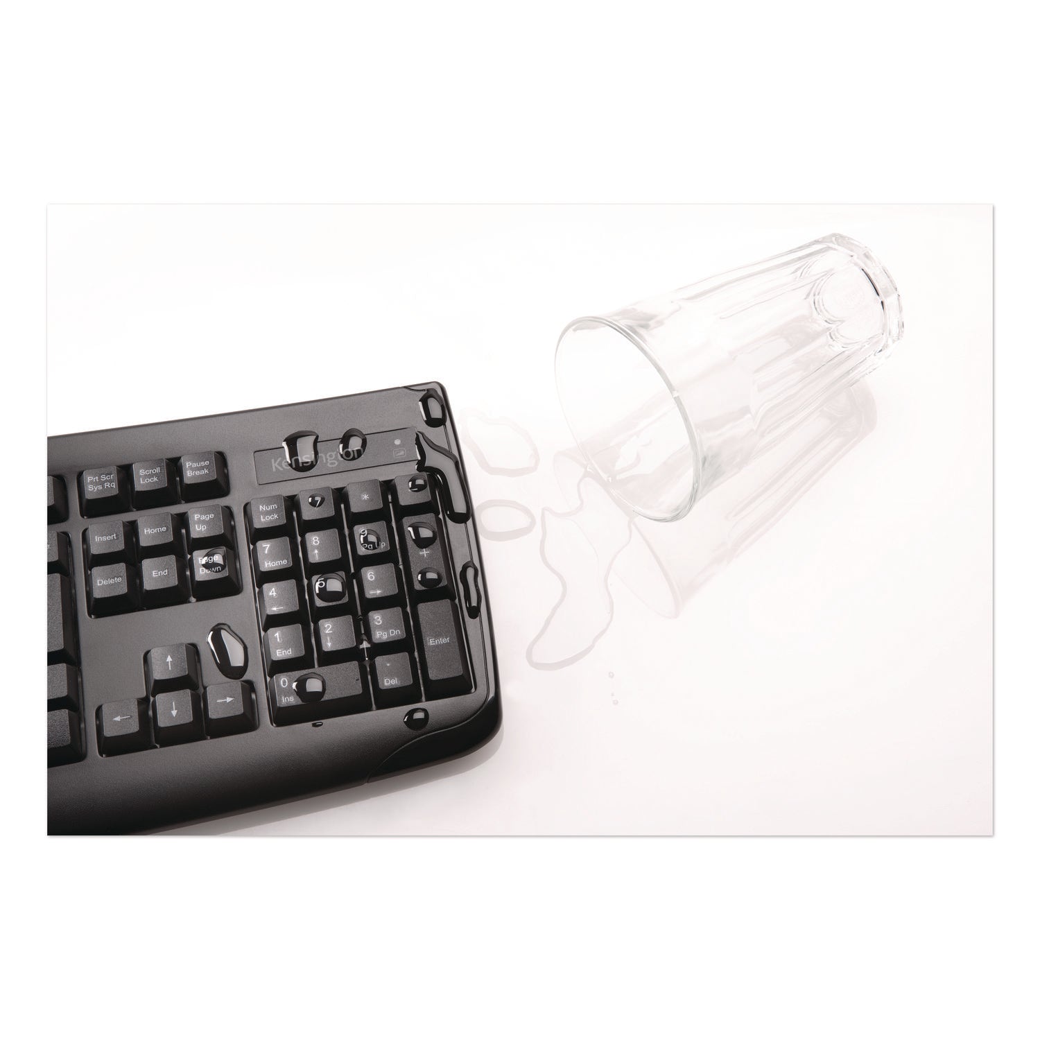 Kensington Pro Fit Wireless Desktop Set - USB Wireless Bluetooth - Black - USB Wireless Bluetooth - Laser - 1000 dpi - Scroll Wheel - QWERTY - Black - Symmetrical - AA, AAA - Compatible with Computer, Notebook - 1 Each