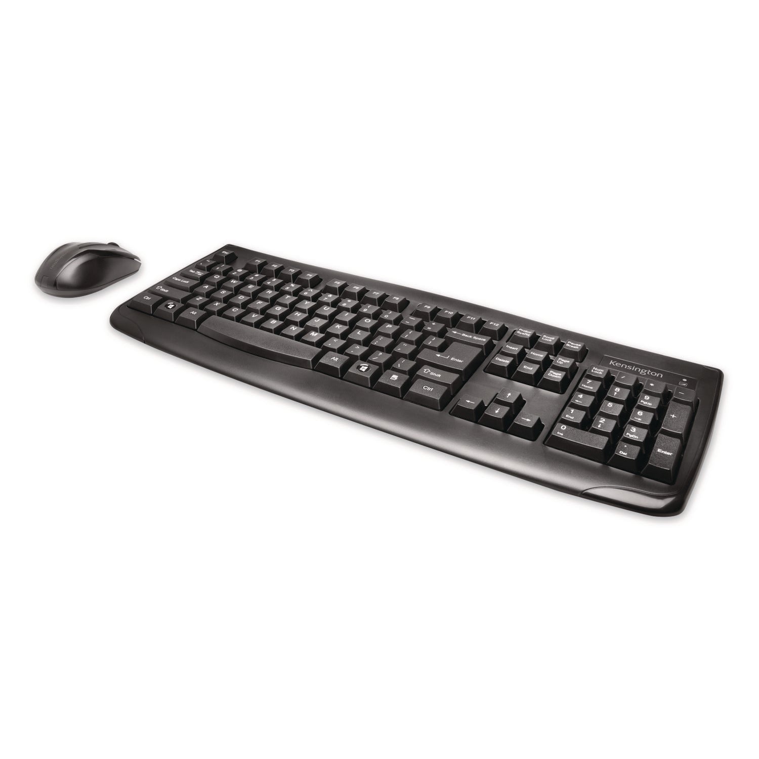 Kensington Pro Fit Wireless Desktop Set - USB Wireless Bluetooth - Black - USB Wireless Bluetooth - Laser - 1000 dpi - Scroll Wheel - QWERTY - Black - Symmetrical - AA, AAA - Compatible with Computer, Notebook - 1 Each