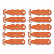 Kurve Blade Plus Safety Cutter, 5.75" Plastic Handle, Orange, 10/Box