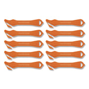 Excel Plus Safety Cutter, 7" Plastic Handle, Orange, 10/Box