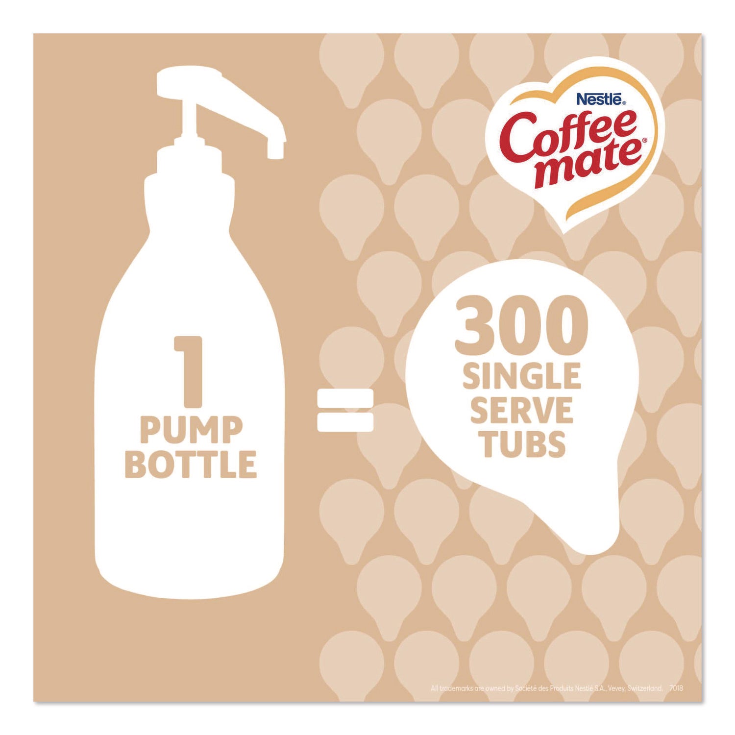 Coffee mate Sweetened Original Liquid Concentrate Coffee Creamer - Pump Bottle - Sweetened Original Flavor - 50.70 fl oz (1.50 L) - 300 Serving - 1 Each