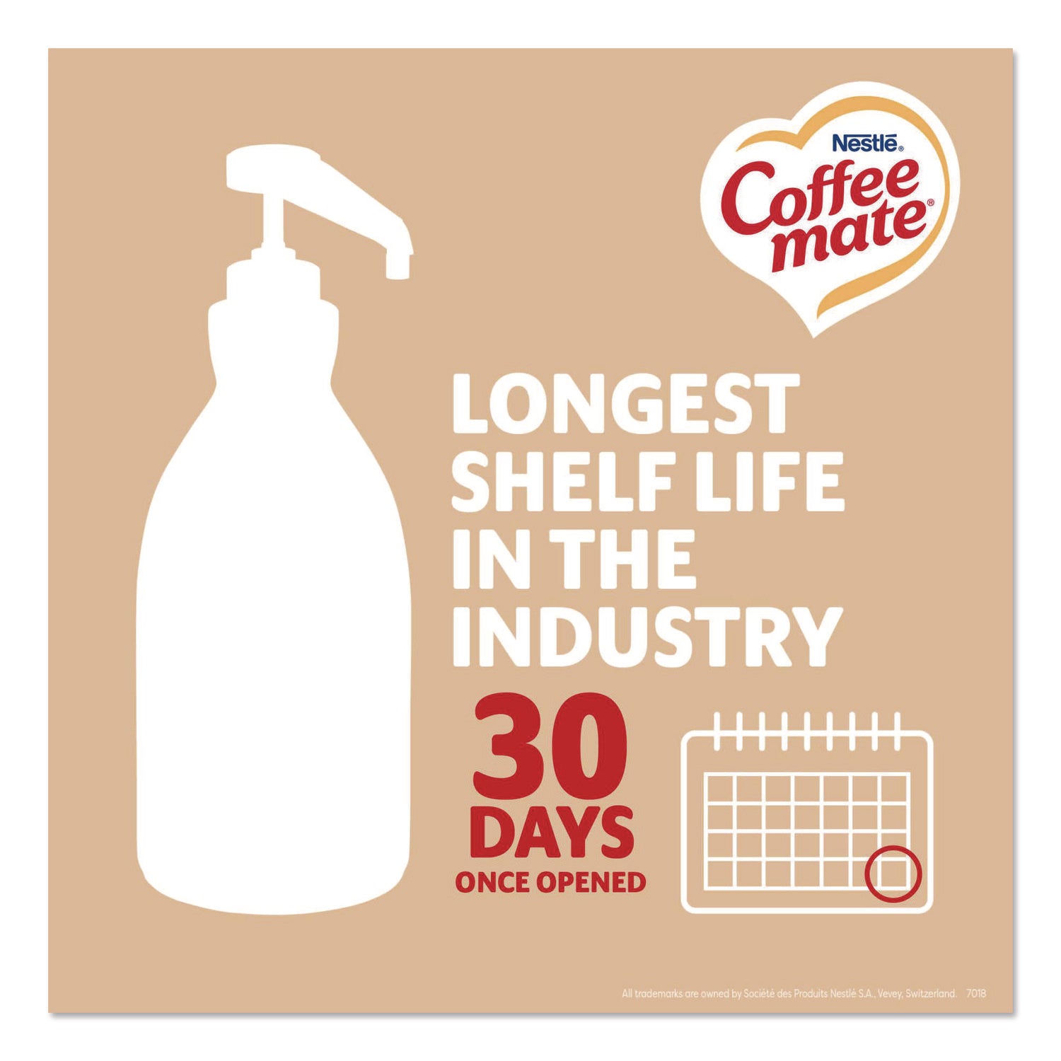 Coffee mate Sweetened Original Liquid Concentrate Coffee Creamer - Pump Bottle - Sweetened Original Flavor - 50.70 fl oz (1.50 L) - 300 Serving - 1 Each