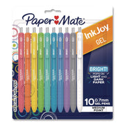 Paper Mate InkJoy Gel Pens, 0.7 mm, Assorted Ink and Barrel Colors, 10 Pack