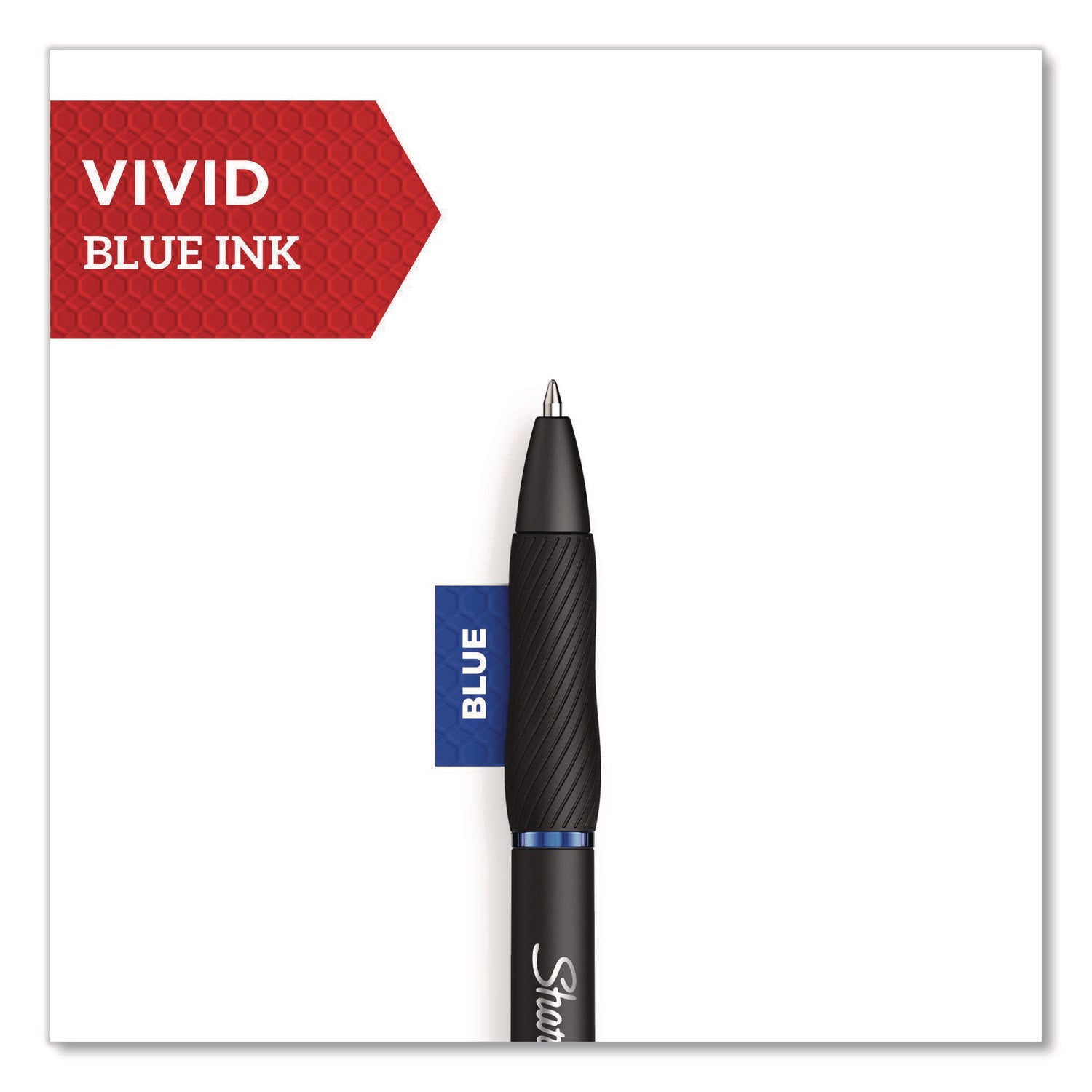 Sharpie S-Gel Pens, 0.7 mm Bullet Point, Retractable, Blue Ink, Black Barrel, 36/Box