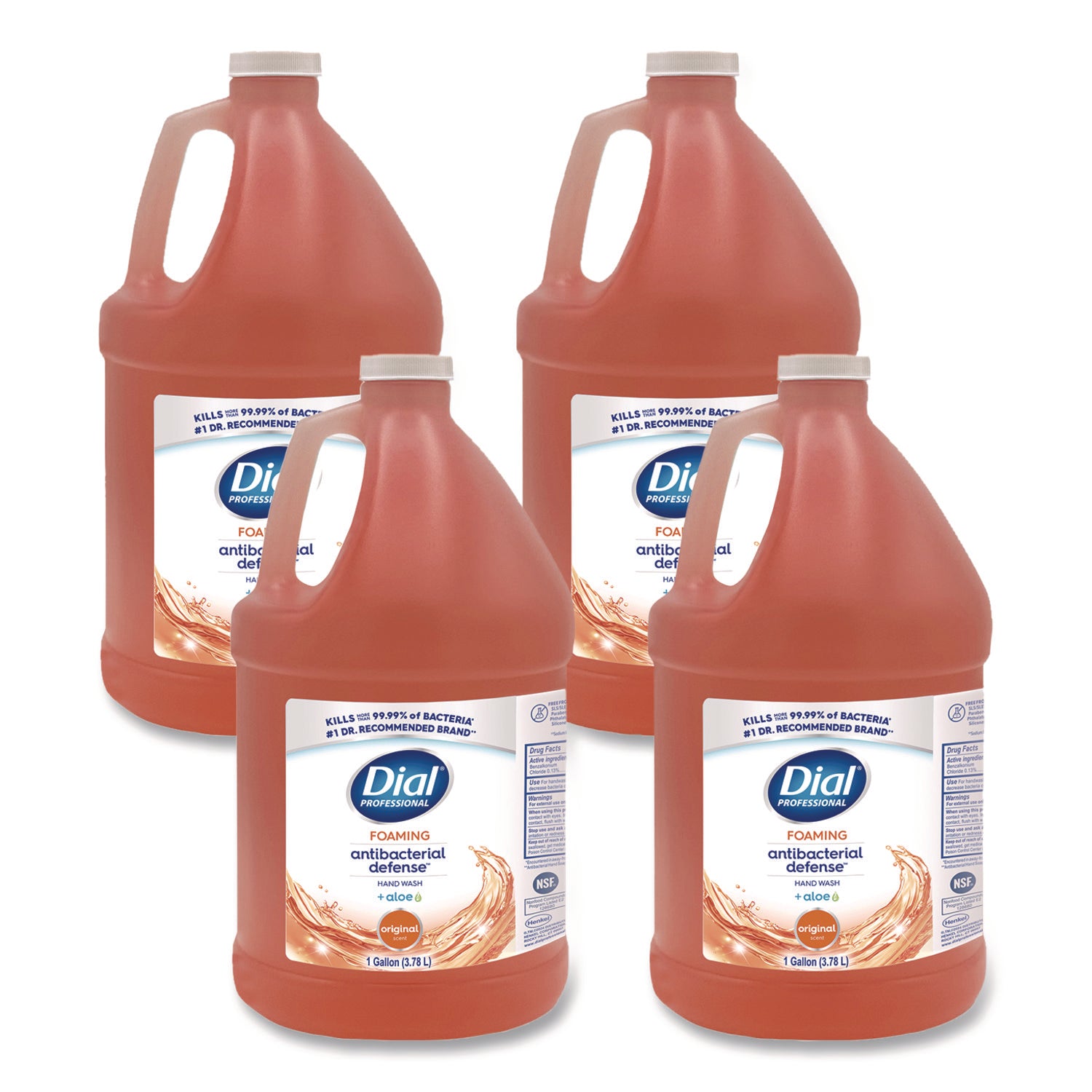 Dial Antibacterial Defense Foaming Handwash - Fresh Scent Scent - 1 gal - Pump Dispenser - Bacteria Remover - Hand, Skin - Antibacterial - Orange - Cruelty-free, Sulfate-free, Paraben-free, Phthalate-free, Silicone-free, pH Balanced - 1 Each