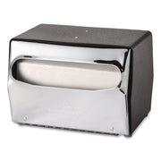 Tabletop Napkin Dispenser, 7.5" x 6" x 5.3", Black/Chrome