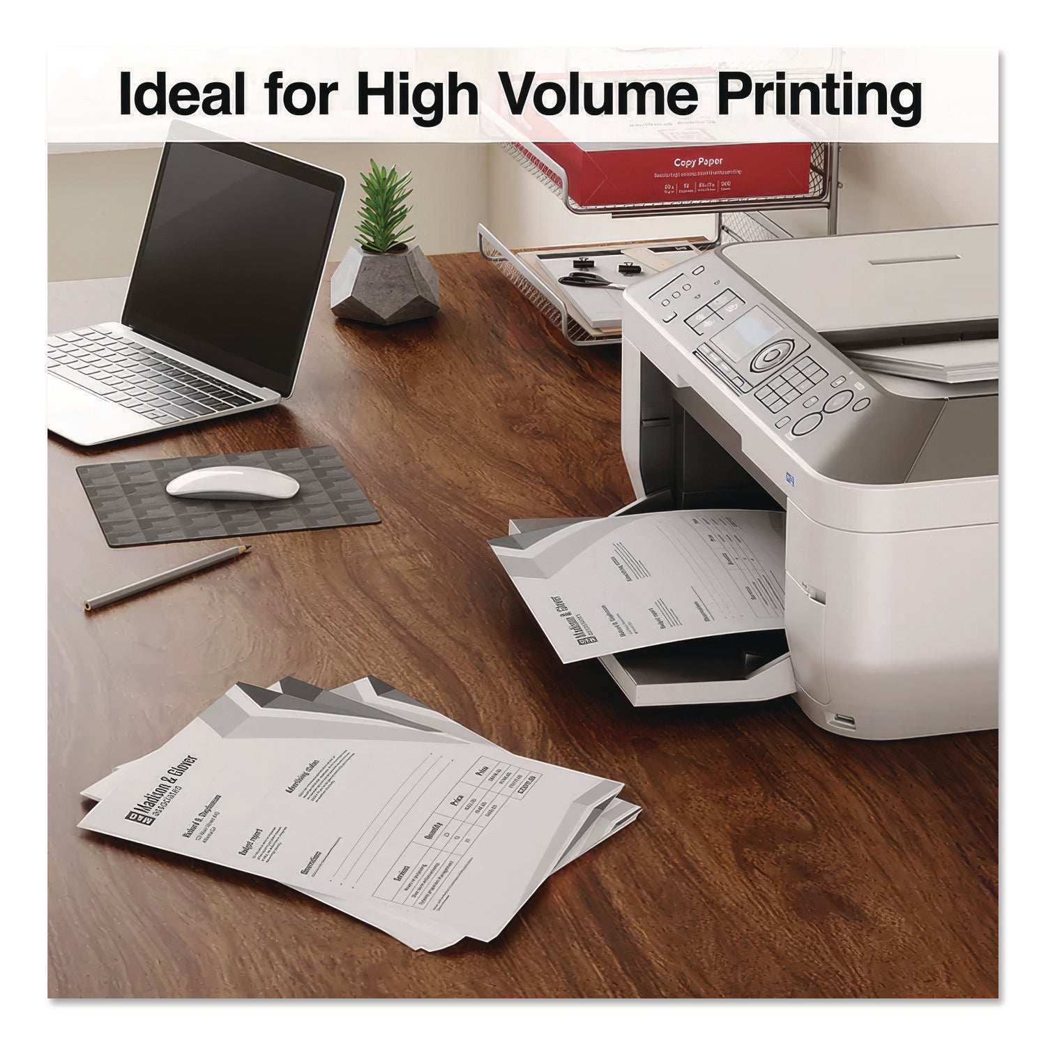 Printer Paper, 92 Bright, 20 lb Bond Weight, 8.5 x 11, 500 Sheets/Ream, 5 Reams/Carton