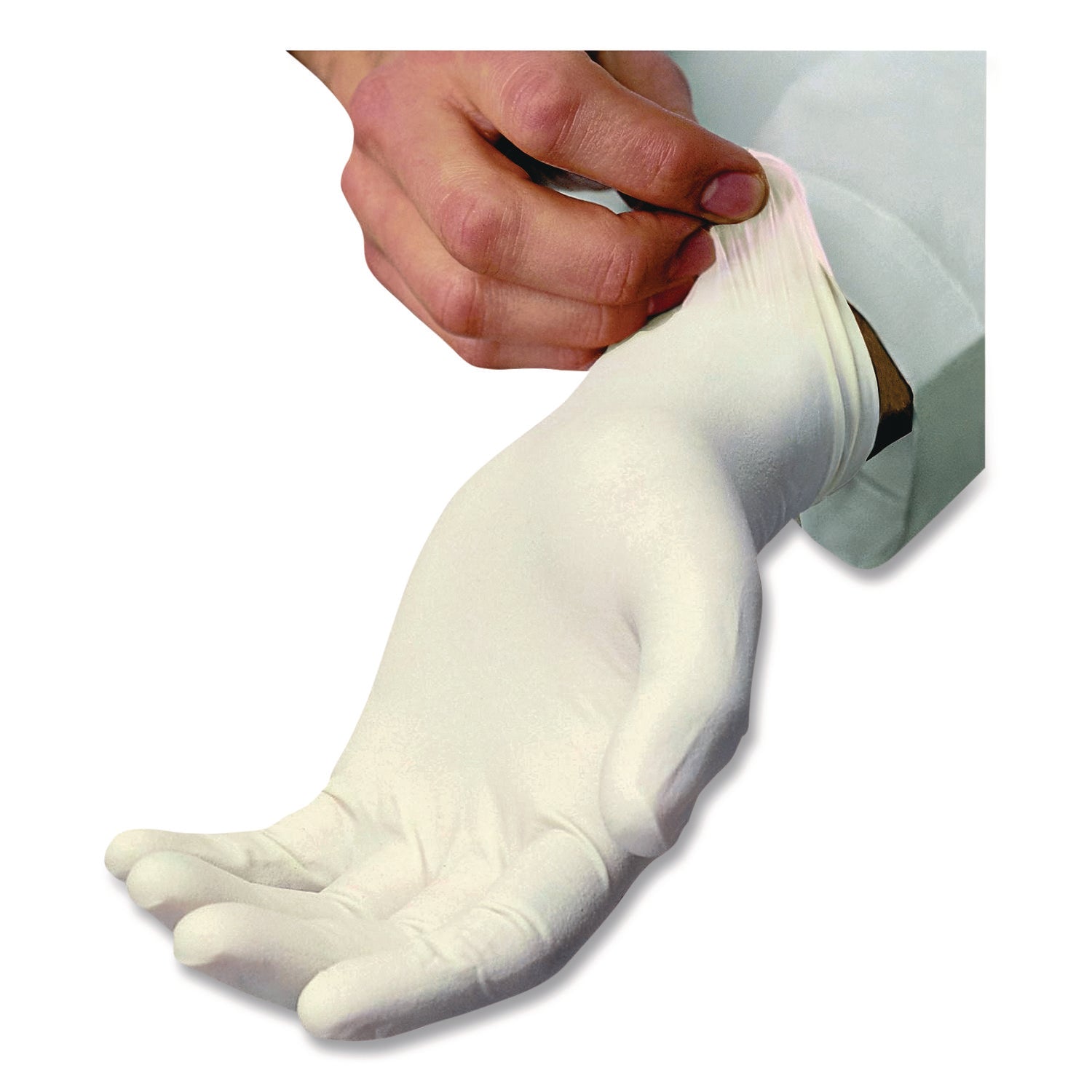 L5201 SERIES POWDER-FREE LATEX GLOVES, 4 MIL, MEDIUM, CREAM, 100/BOX