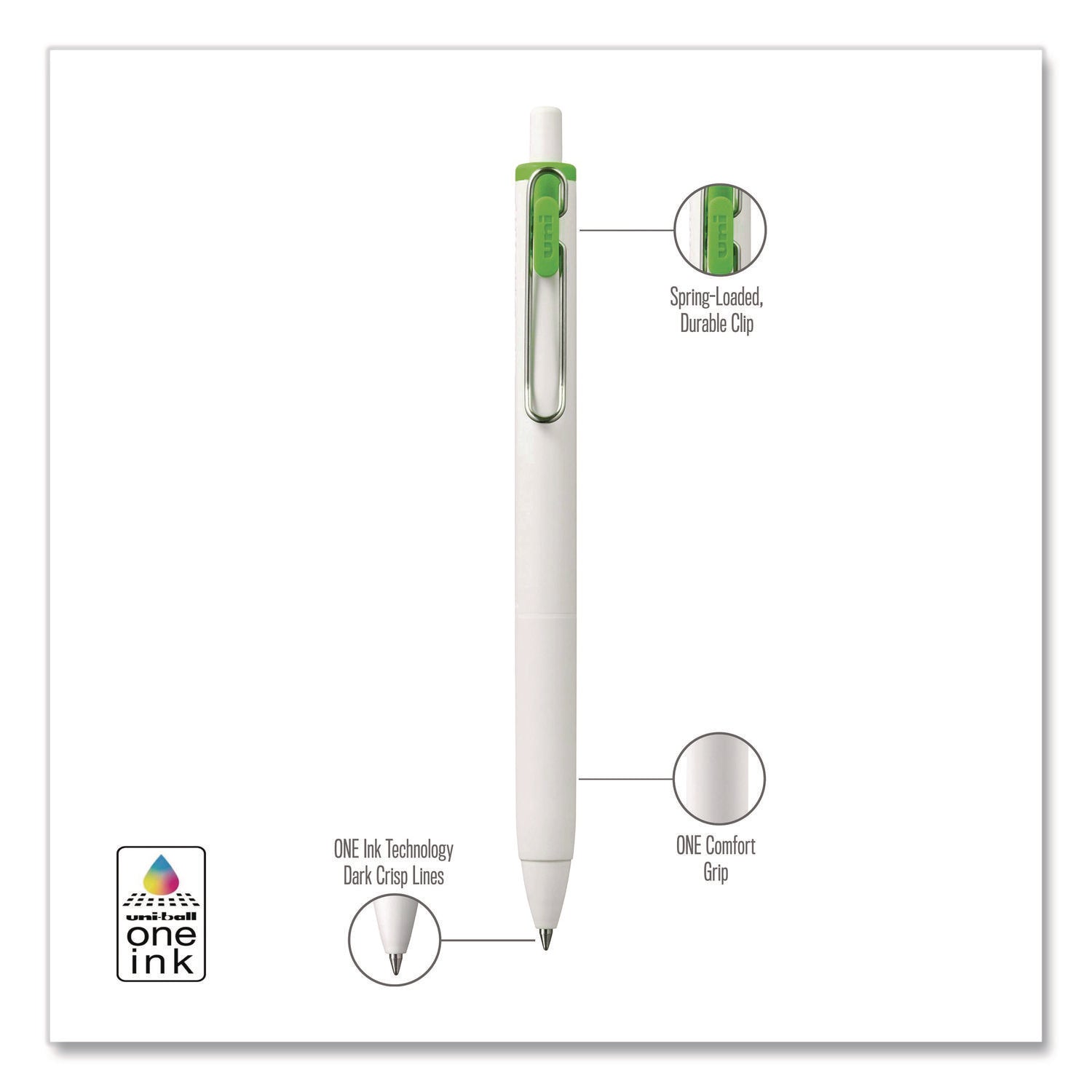 uniONE Gel Pen, Retractable, Medium 0.7 mm, Assorted Fashion Ink and Barrel Colors, 5/Pack