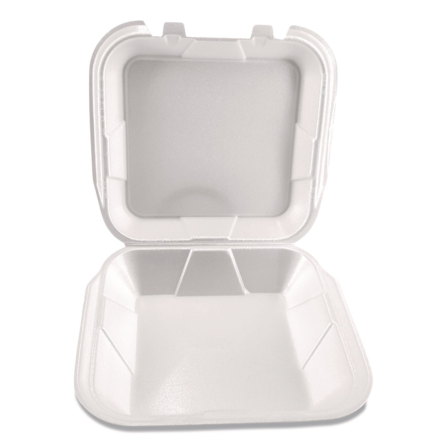 Foam Hinged Lid Containers, 9 x 10 x 3, White, Foam, 200/Carton