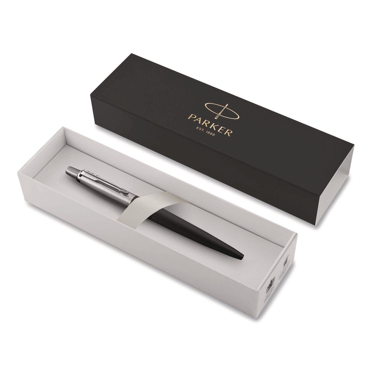Medium Pen Point - Retractable - Blue Ink - Polished Chrome Stainless Steel Barrel - 1 Each