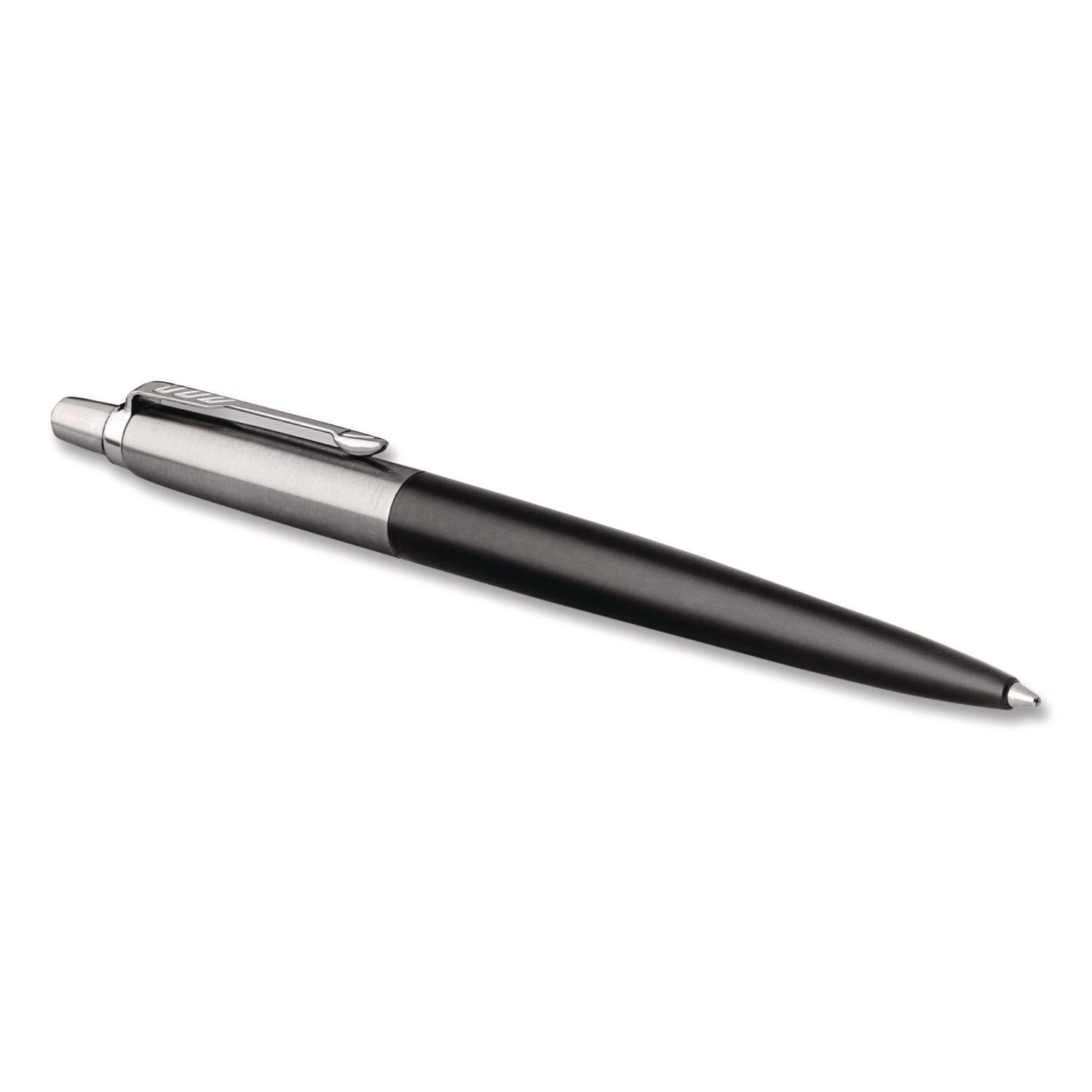 Medium Pen Point - Retractable - Blue Ink - Polished Chrome Stainless Steel Barrel - 1 Each