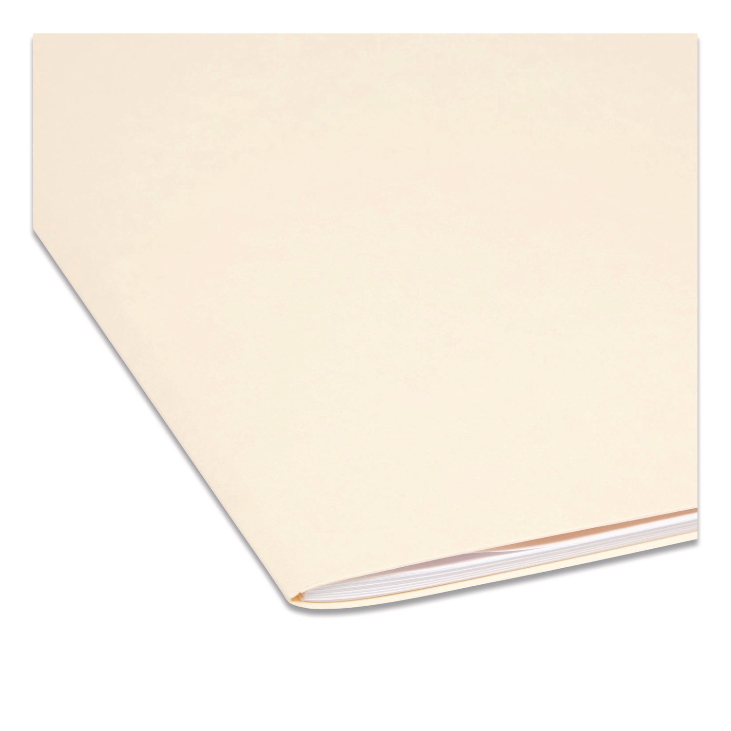 Smead Straight Tab Cut Letter Recycled Top Tab File Folder - 8 1/2" x 11" - Internal Pocket(s) - 11 pt. - 2 Plys - Manila - Reinforced, Heavyweight - 10% Recycled - 50 / Box