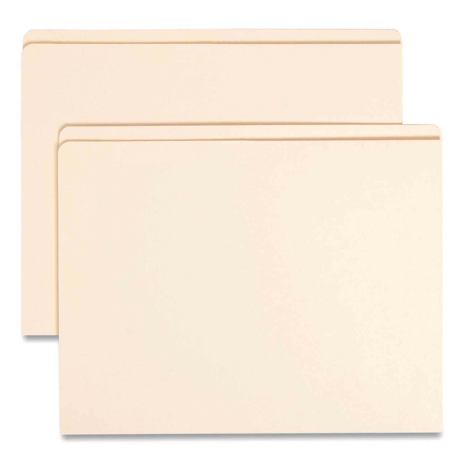Smead Straight Tab Cut Letter Recycled Top Tab File Folder - 8 1/2" x 11" - Internal Pocket(s) - 11 pt. - 2 Plys - Manila - Reinforced, Heavyweight - 10% Recycled - 50 / Box