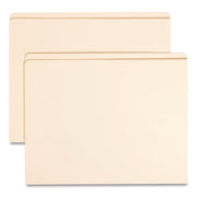 Smead Straight Tab Cut Letter Recycled Top Tab File Folder - 8 1/2" x 11" - Internal Pocket(s) - 11 pt. - 2 Plys - Manila - Reinforced, Heavyweight - 10% Recycled - 50 / Box
