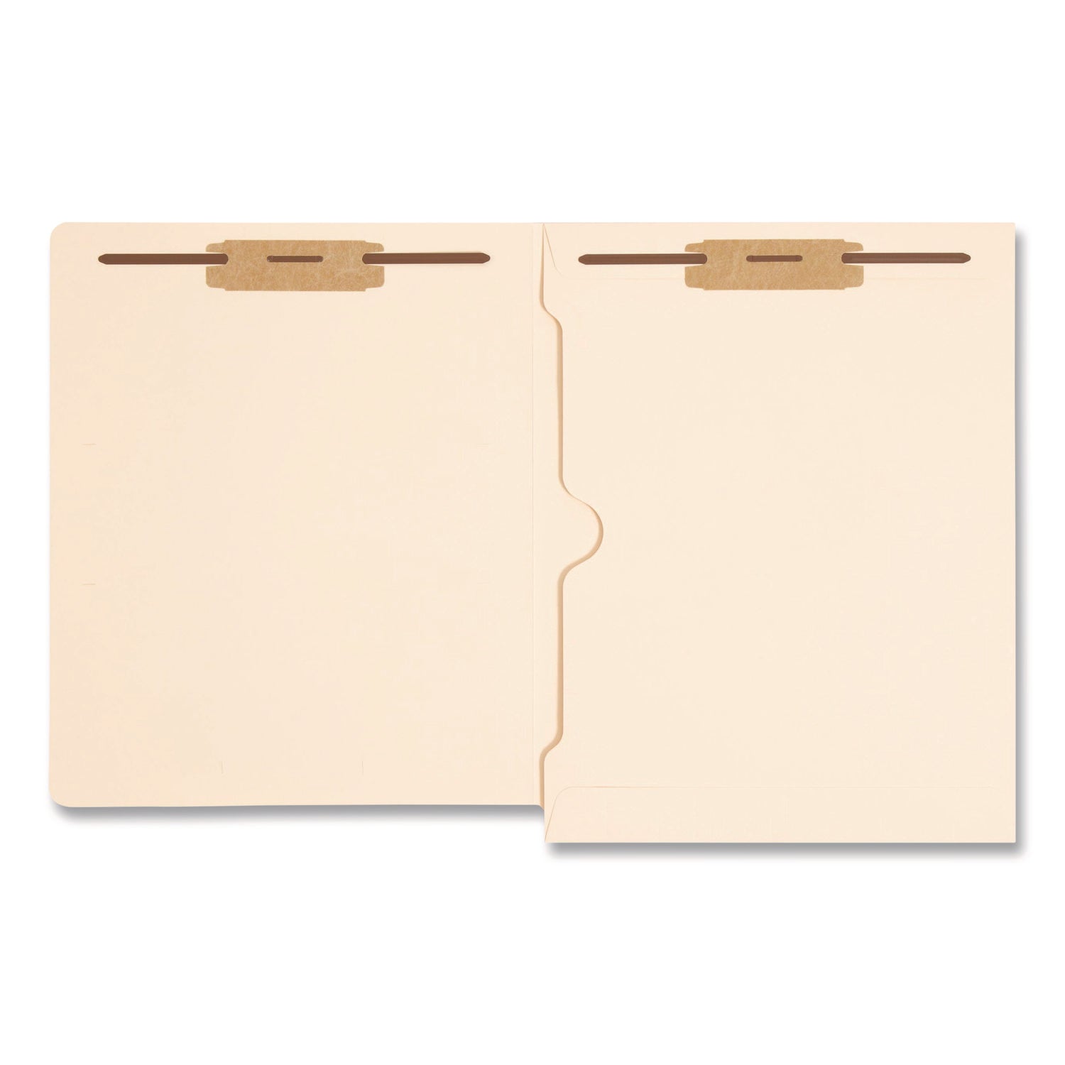 Smead Straight Tab Cut Letter Recycled Fastener Folder - 8 1/2" x 11" - 2 x 2B Fastener(s) - 1 Pocket(s) - 11 pt. - 2 Plys - Manila - 10% Recycled - 50 / Box