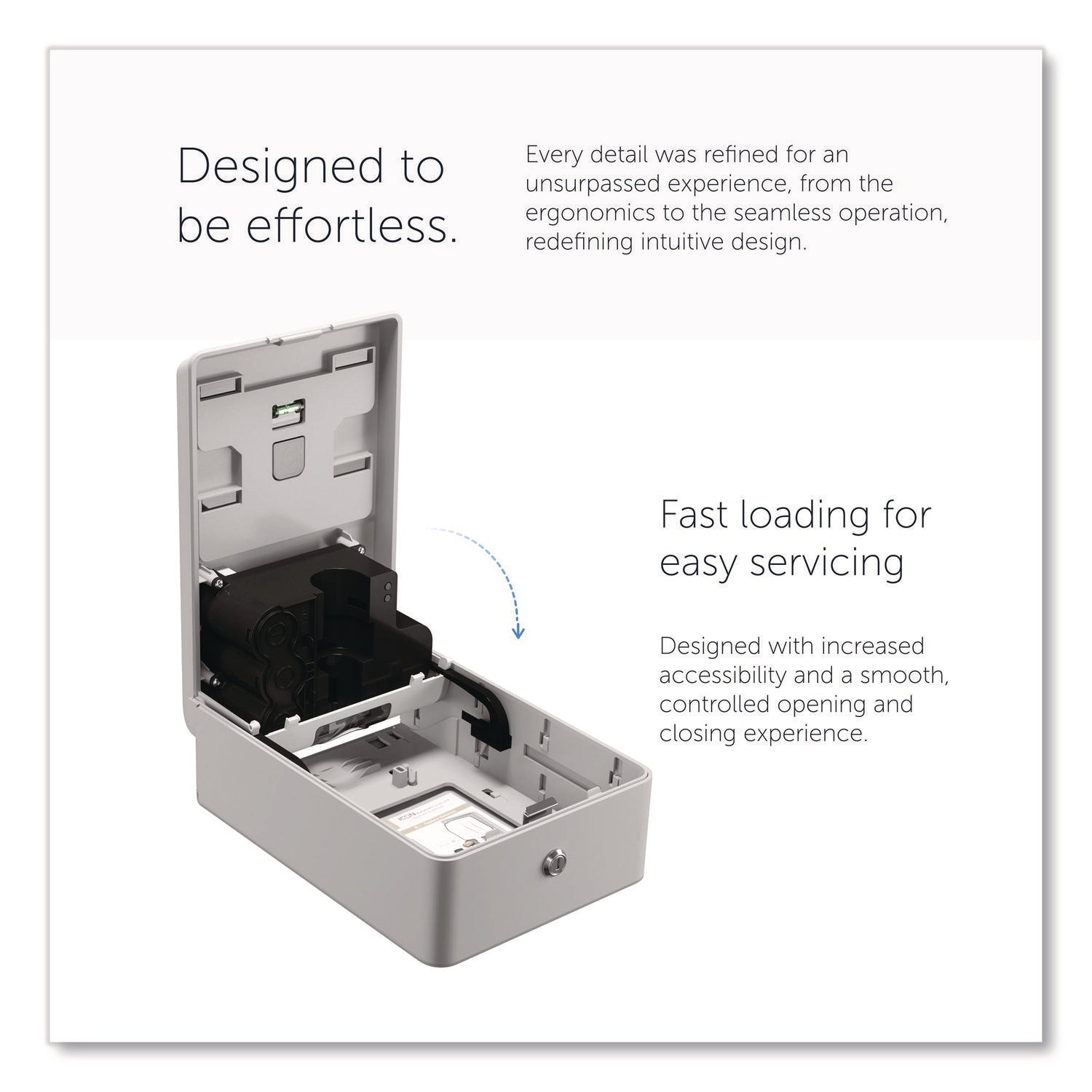 Automatic - Hygienic, Touch-free, Refillable, Push Button, Key Lock - Metal - 1 Each