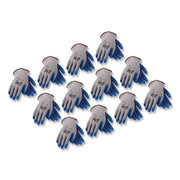 Gp Latex-Coated Cotton/polyester Gloves, Medium, Gray/blue, 12 Pairs