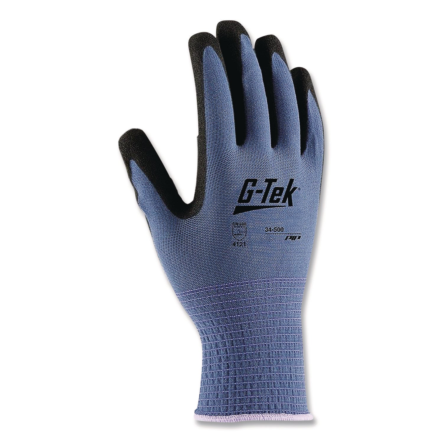 Gp Nitrile-Coated Nylon Gloves, Small, Blue/black, 12 Pairs