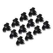 Gp Polyurethane-Coated Nylon Gloves, Medium, Black, 12 Pairs
