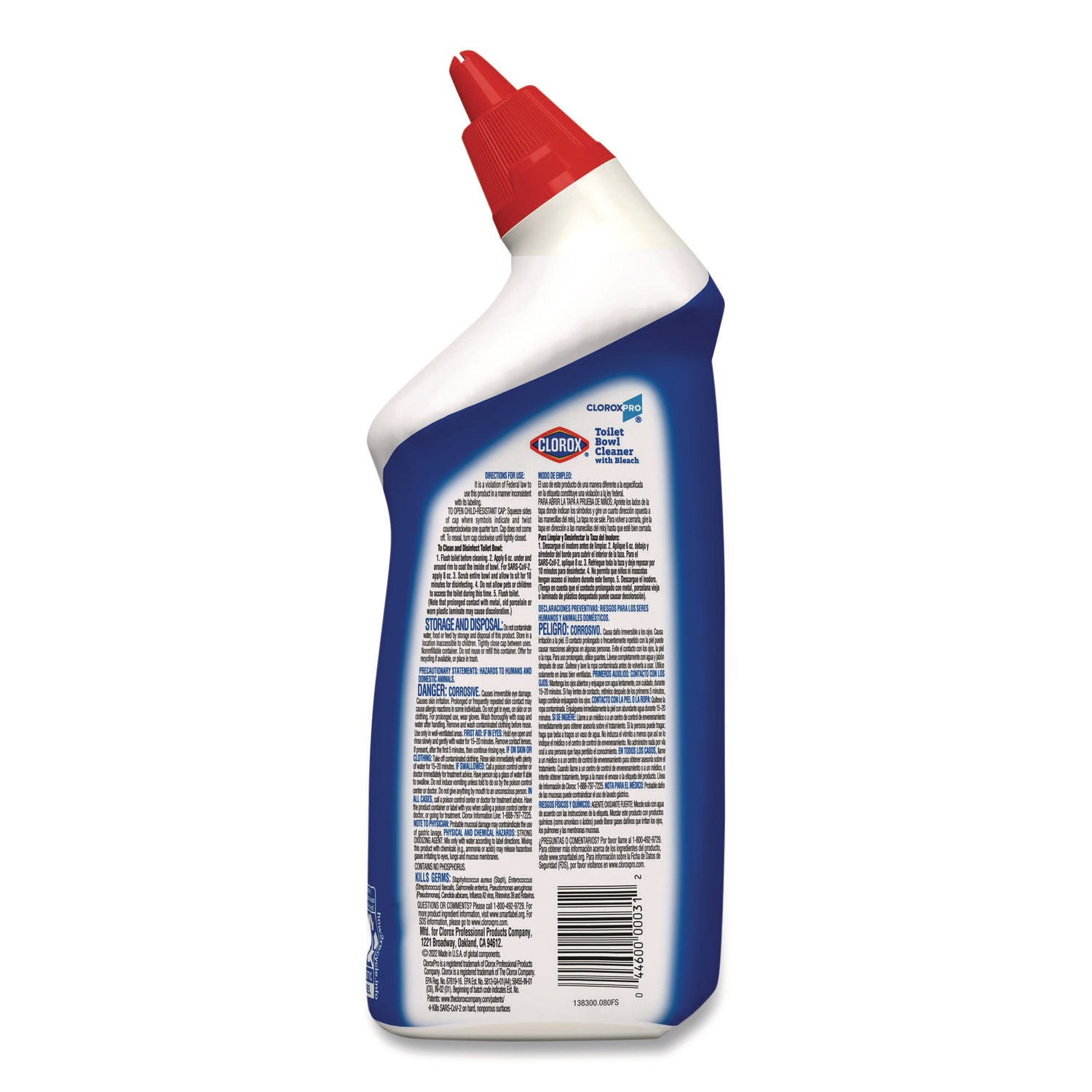 Toilet Bowl Cleaner with Bleach, Fresh Scent, 24 oz Bottle