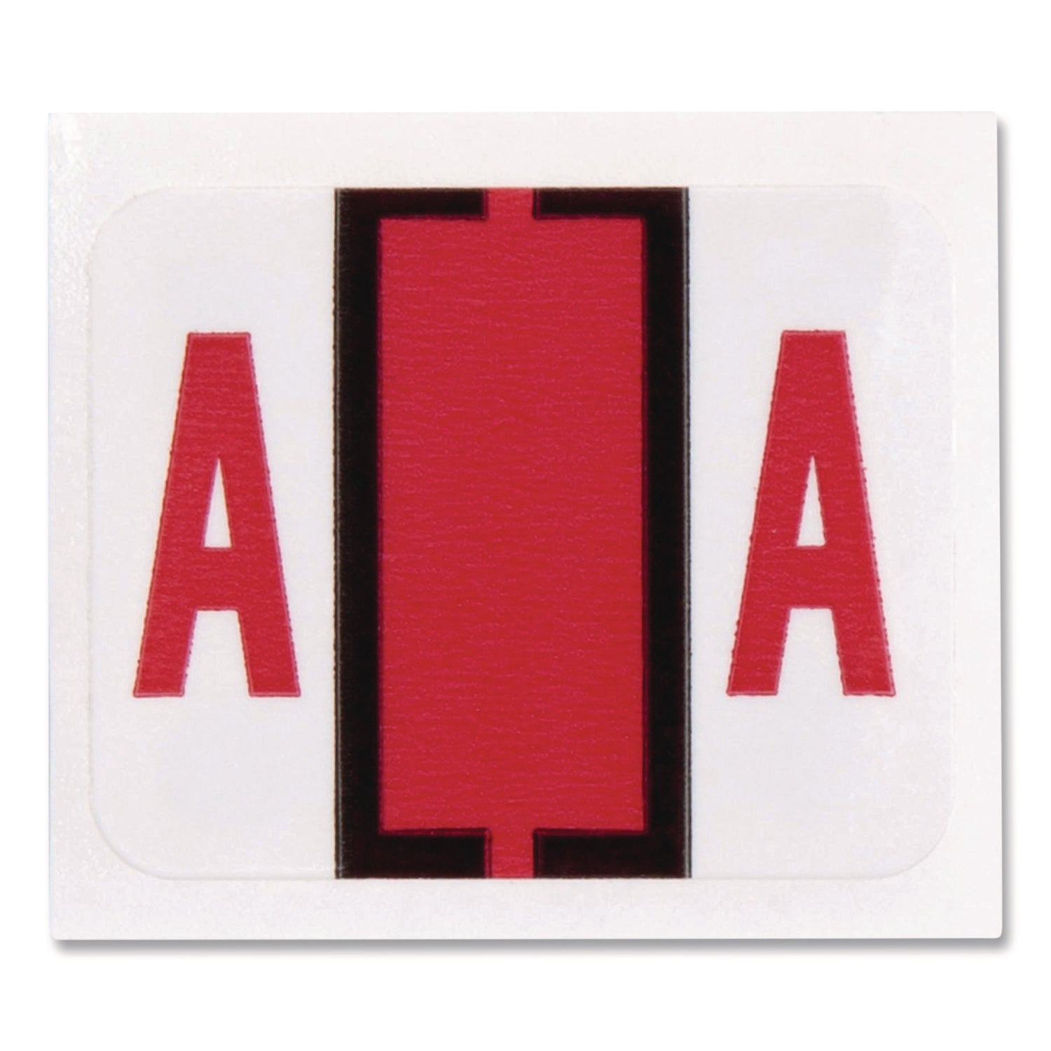 Smead BCCR Bar-Style Color-Coded Labels - A - x 1 1/4" Width x 1" Length - Red - Laminated - 1 Roll