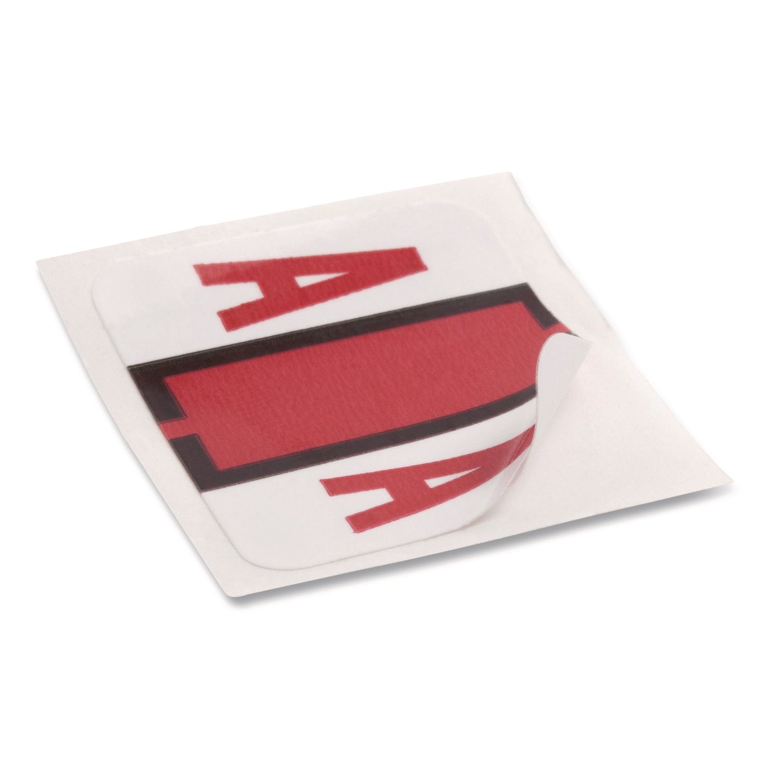 Smead BCCR Bar-Style Color-Coded Labels - A - x 1 1/4" Width x 1" Length - Red - Laminated - 1 Roll
