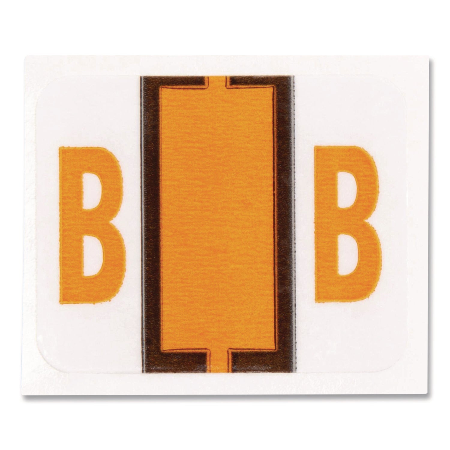 Smead BCCR Bar-Style Color-Coded Labels - B - x 1 1/4" Width x 1" Length - Light Orange - Laminated - 1 Roll