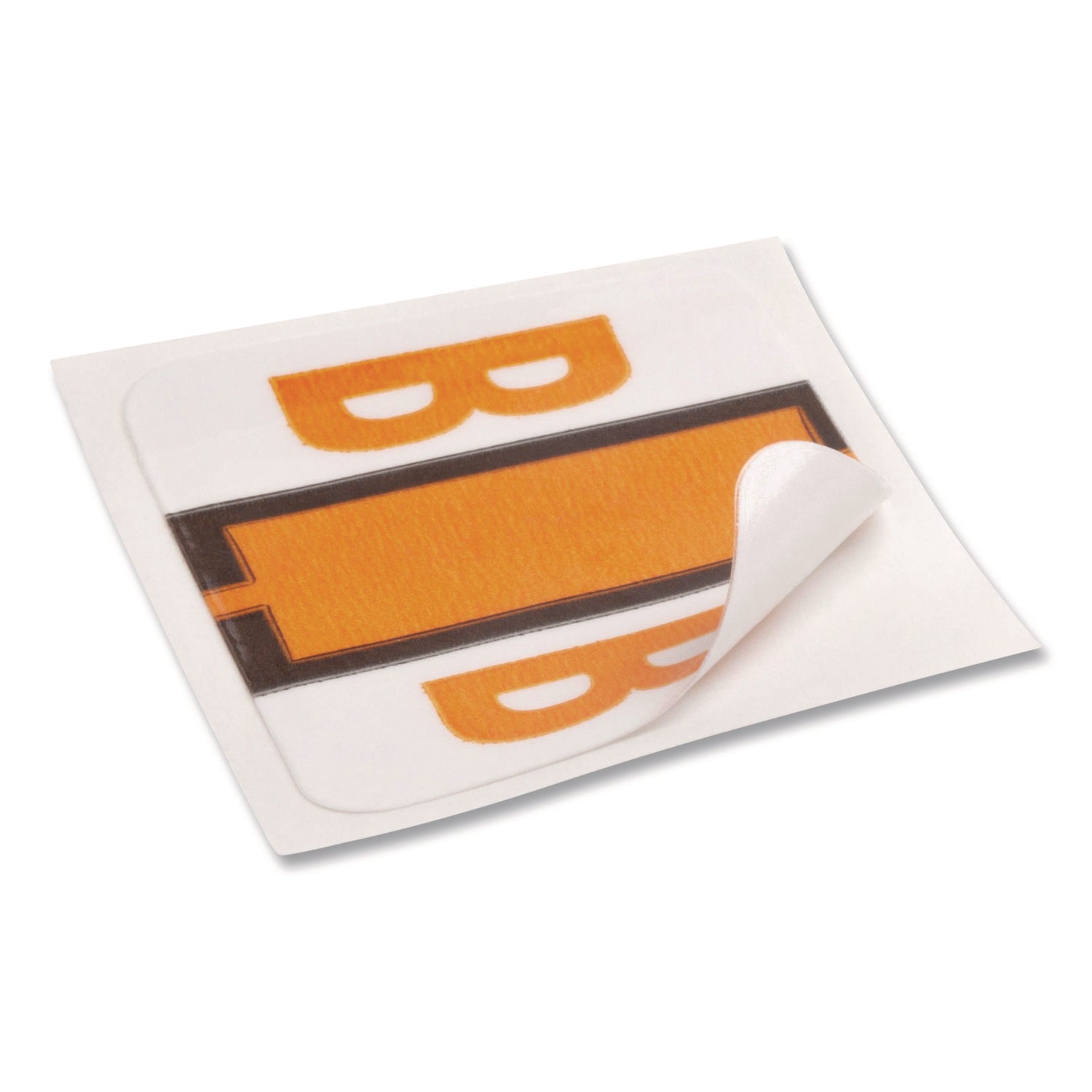 Smead BCCR Bar-Style Color-Coded Labels - B - x 1 1/4" Width x 1" Length - Light Orange - Laminated - 1 Roll