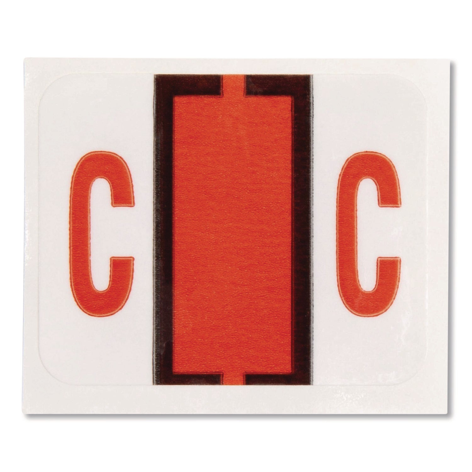 Smead BCCR Bar-Style Color-Coded Labels - C - x 1 1/4" Width x 1" Length - Dark Orange - Laminated - 1 Roll