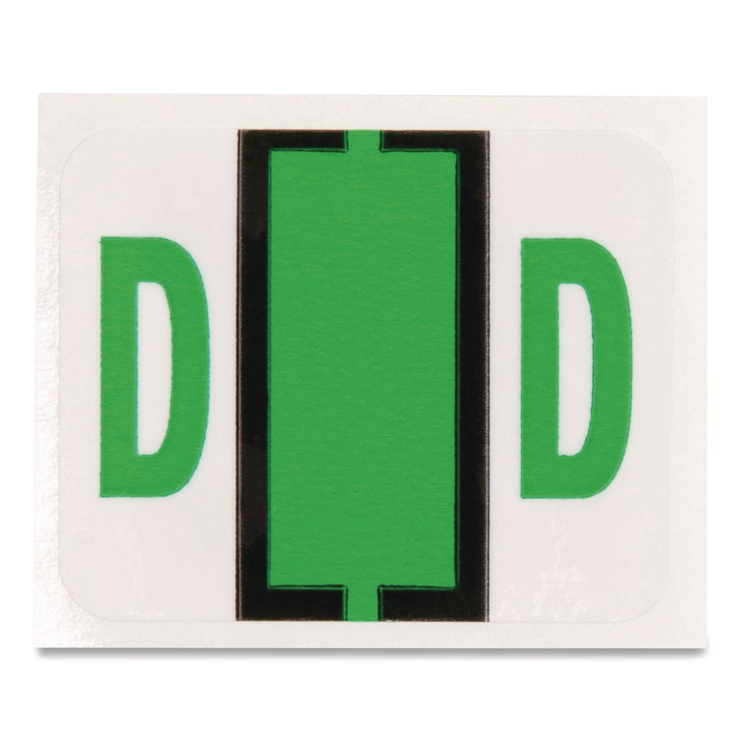 Smead BCCR Bar-Style Color-Coded Labels - D - x 1 1/4" Width x 1" Length - Light Green - Laminated - 1 Roll