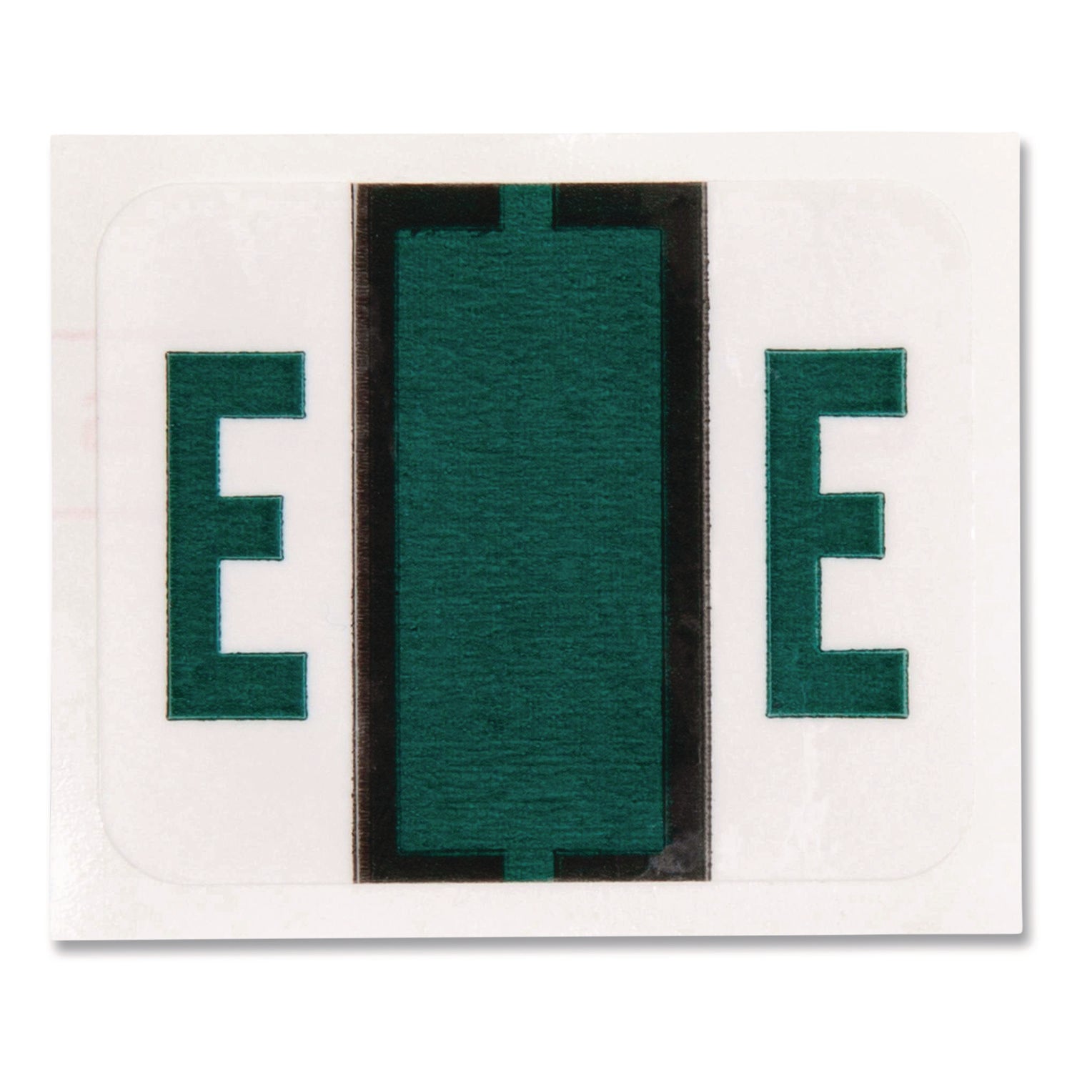 Smead BCCR Bar-Style Color-Coded Labels - E - x 1 1/4" Width x 1" Length - Dark Green - Laminated - 1 Roll
